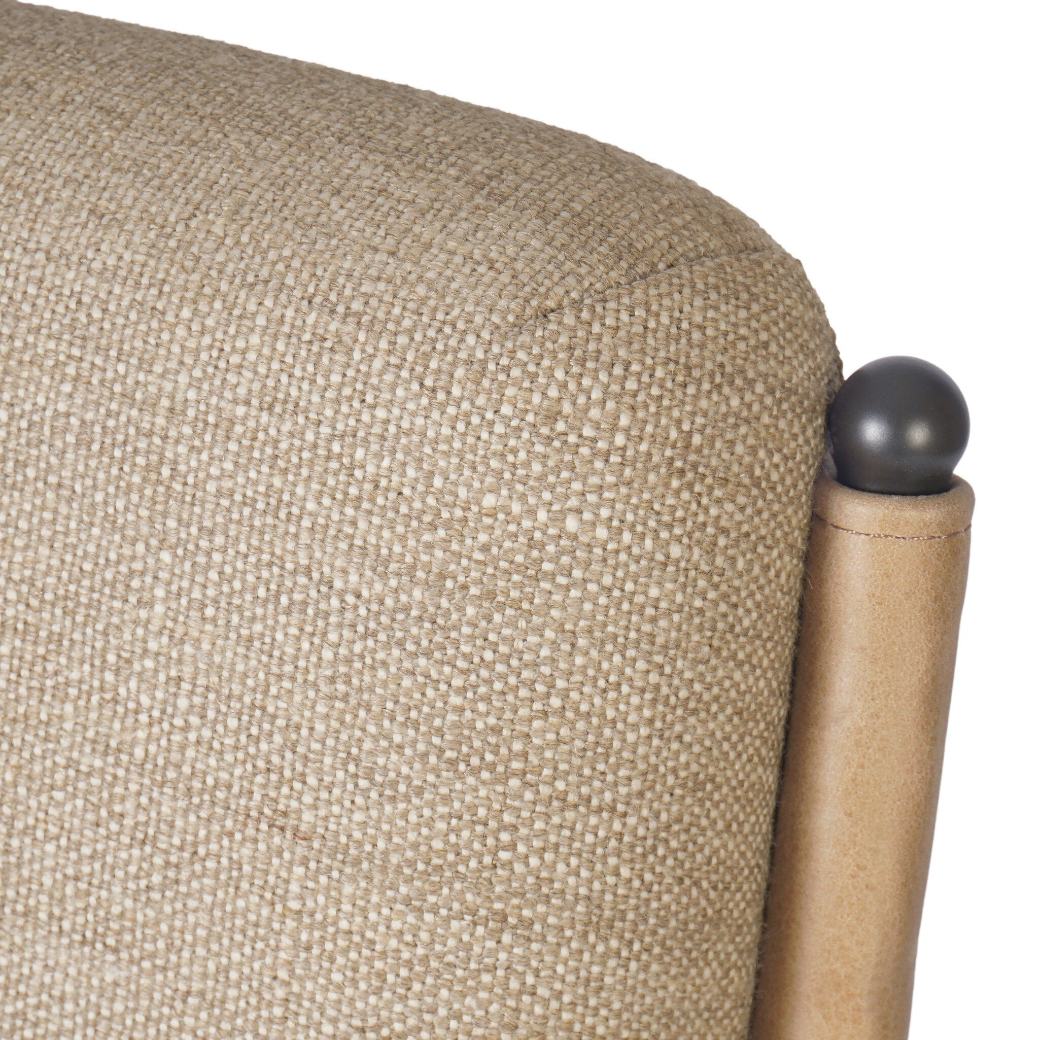 Four Hands Elba Alcala Wheat Bar Stool close-up detail