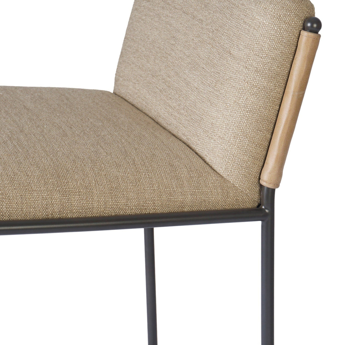 Four Hands Elba Alcala Wheat Bar Stool craftsmanship detail
