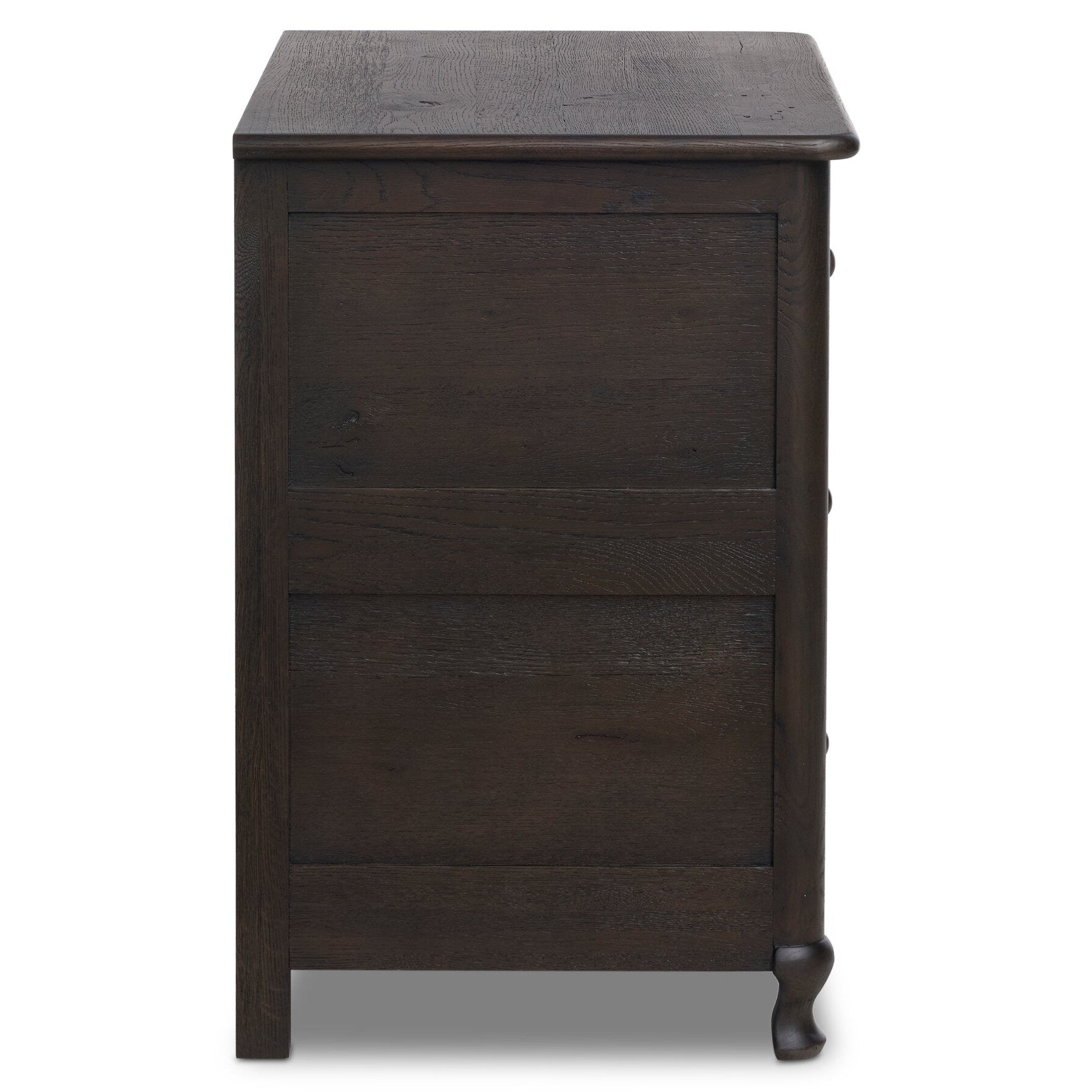 Four Hands Pika Smoked Black Oak Chest side view