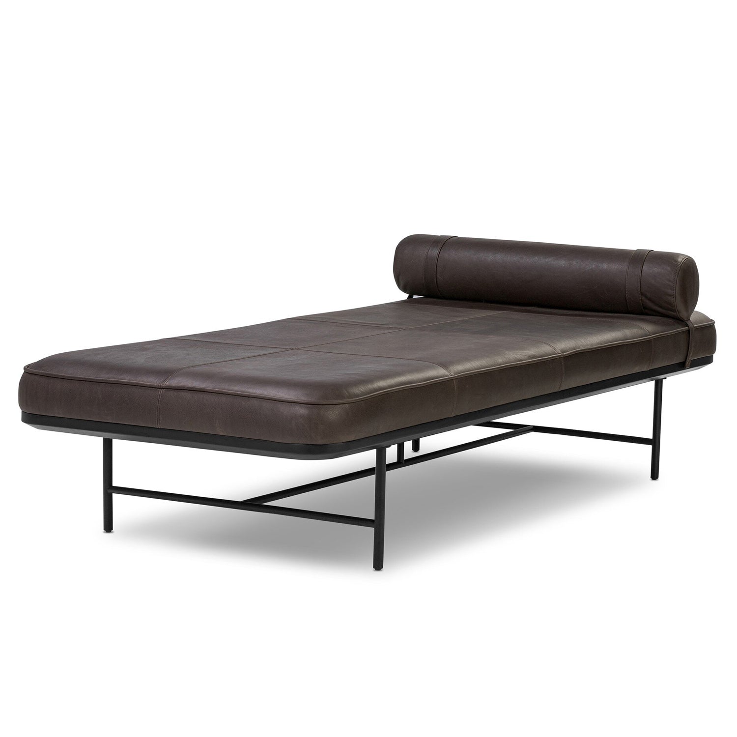 Four Hands Rakesh Leather Chaise Lounge - Final Sale