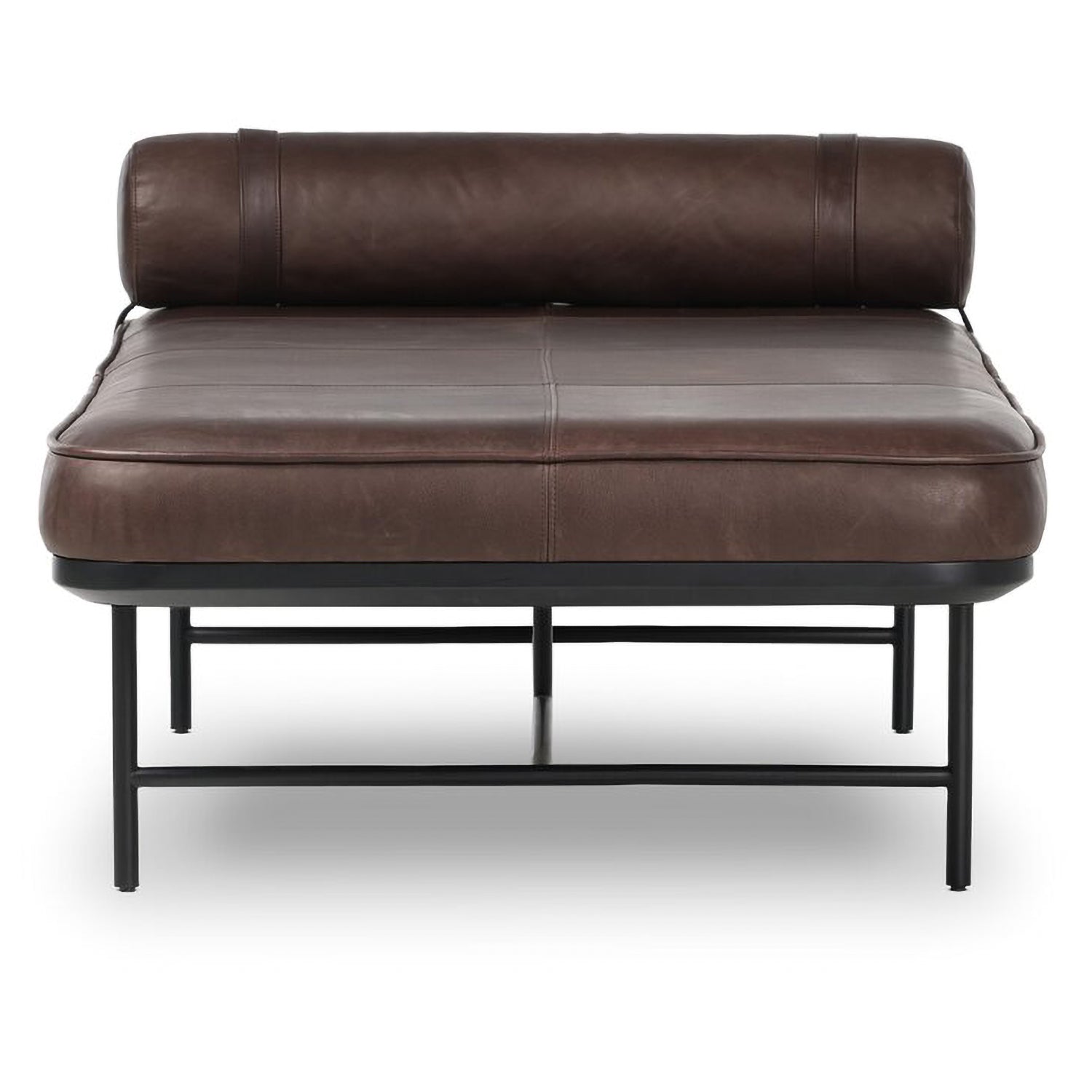 Four Hands Rakesh Leather Chaise Lounge