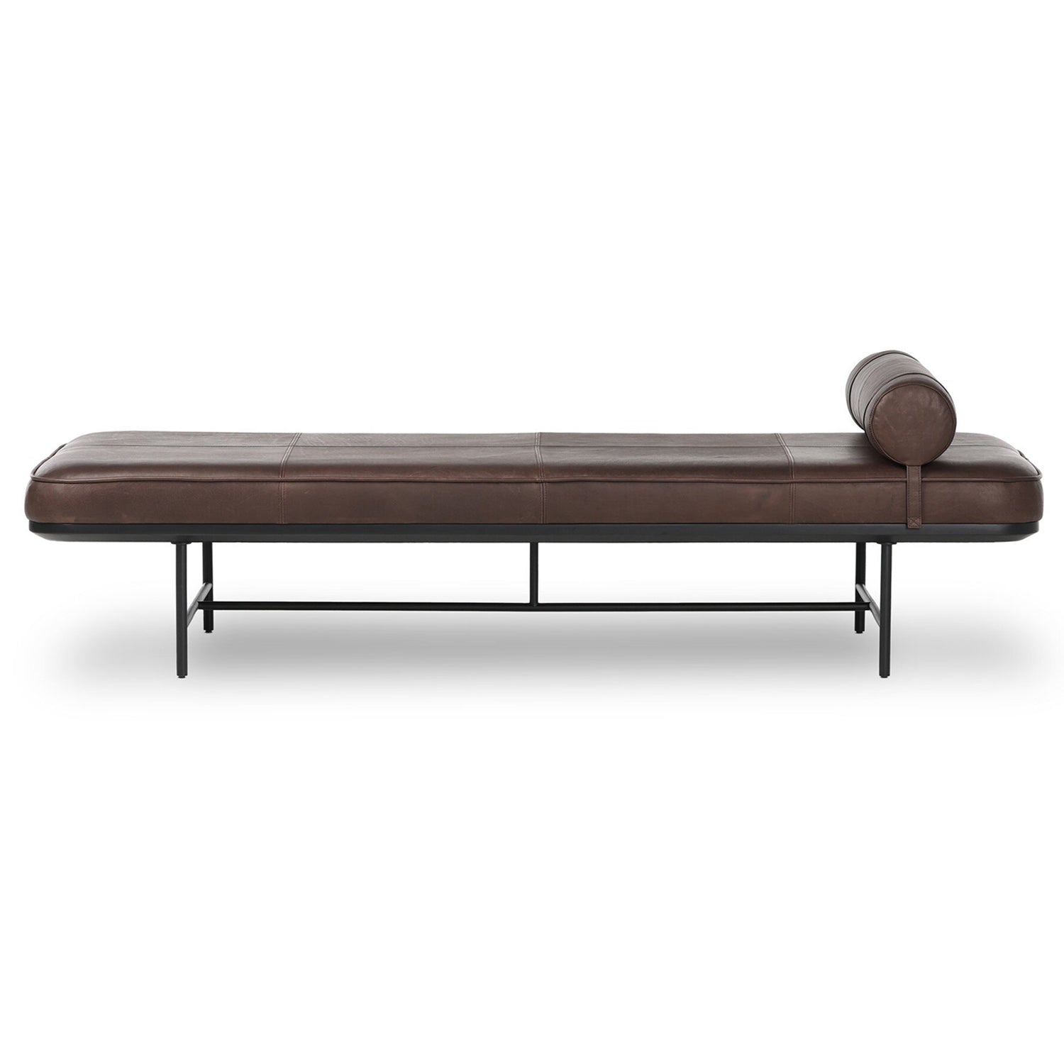 Four Hands Rakesh Leather Chaise Lounge