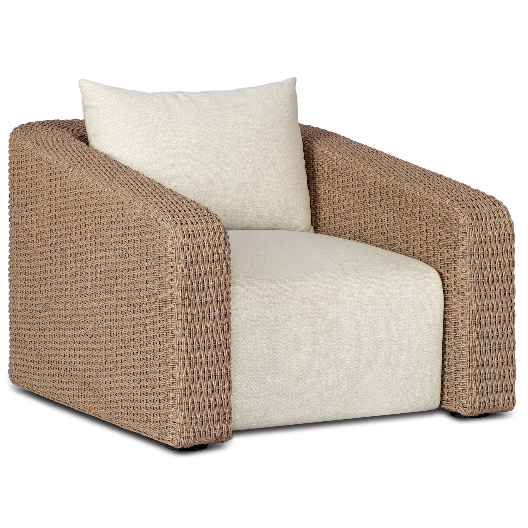 Four Hands Westby Vergo Cream Outdoor Chair — styled view