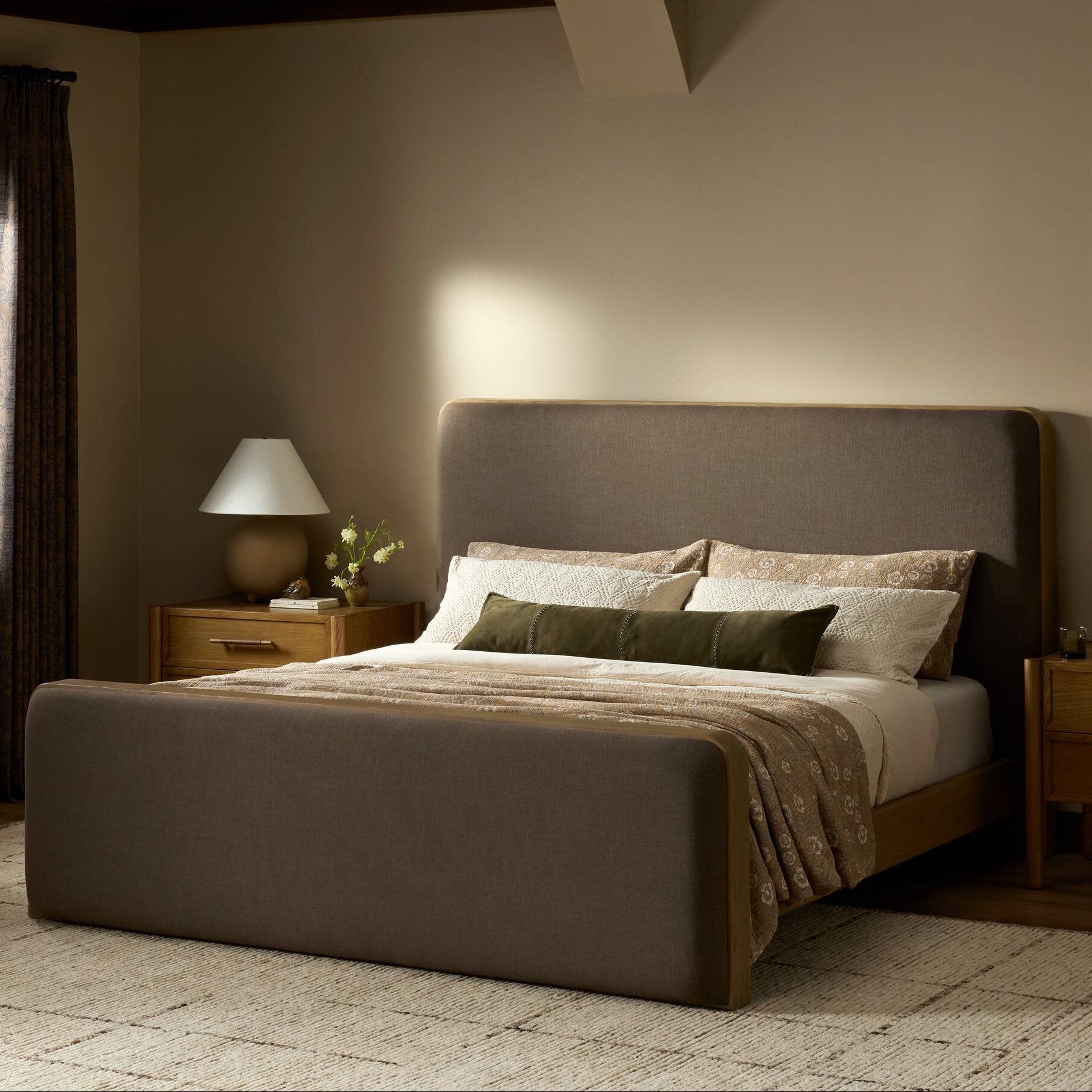 Four Hands Pierce Savoy Coffee Bed — in a styled room setting