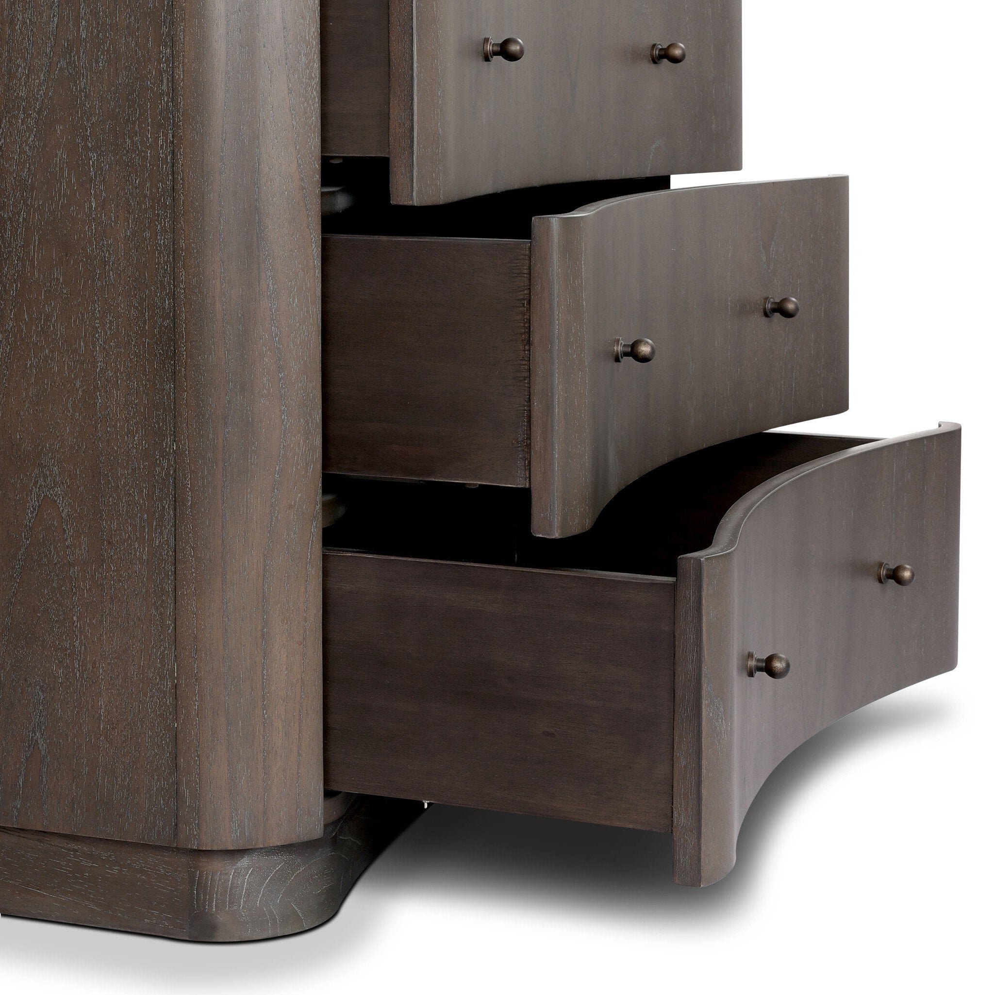 Four Hands Boa Espresso Mindi Chest — close-up of the surface