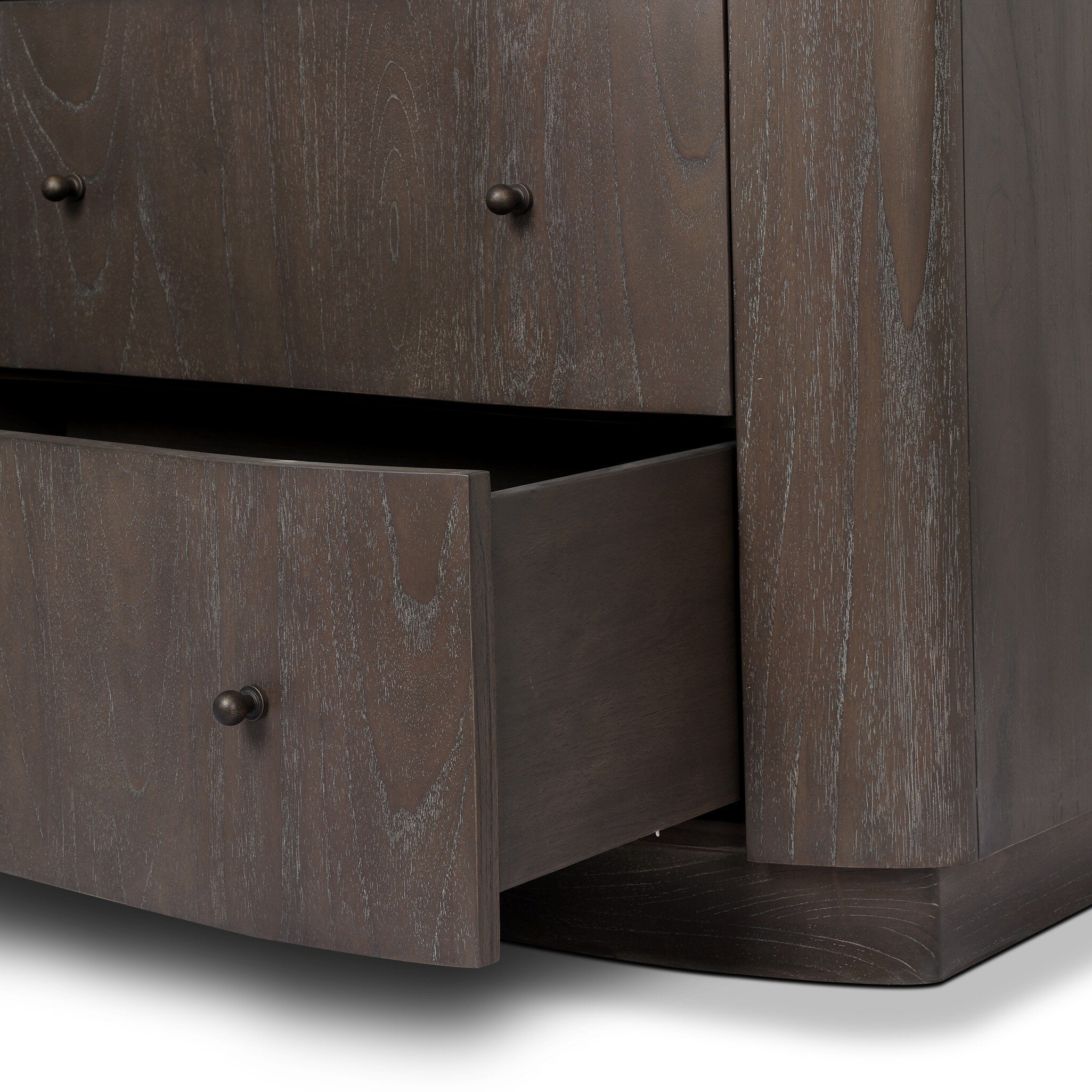 Four Hands Boa Espresso Mindi 6 Drawer Dresser — close-up detail