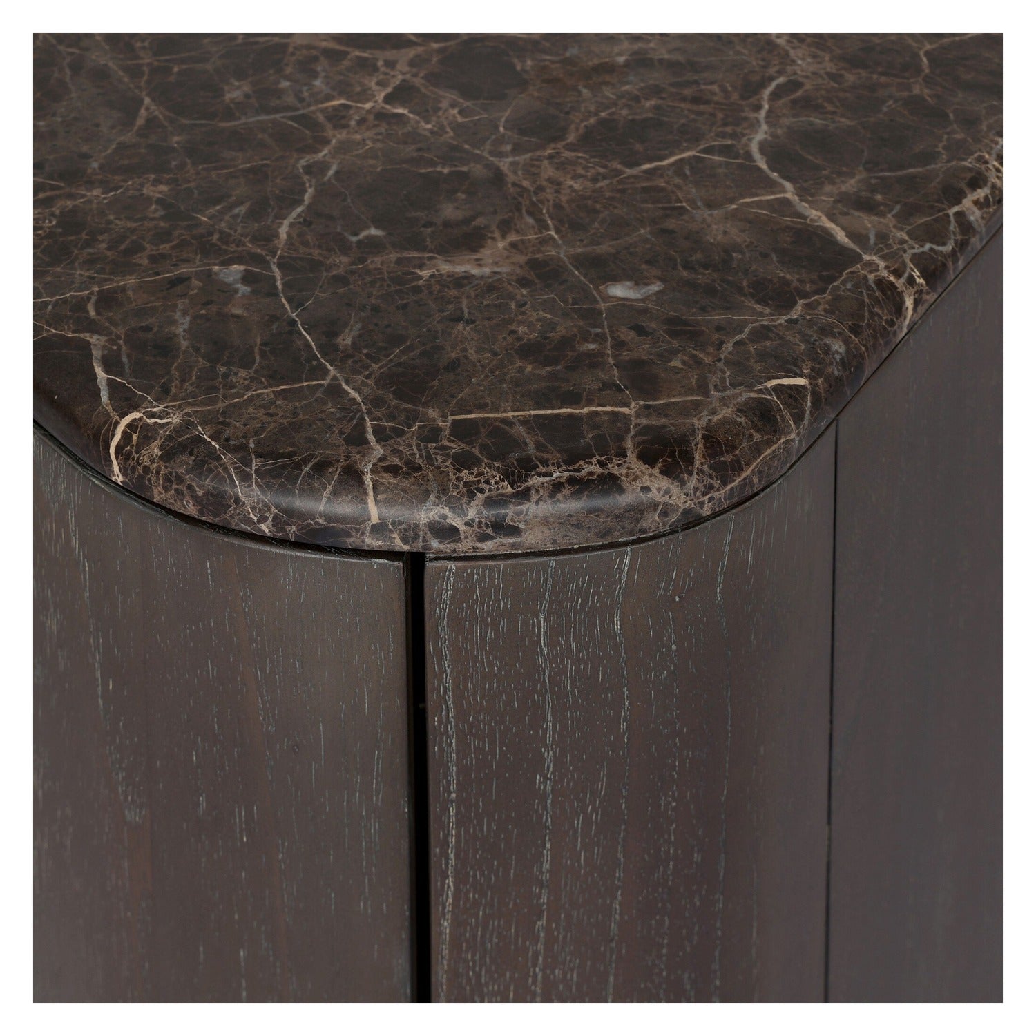 Four Hands Boa Dark Honed Emperador Marble Nightstand