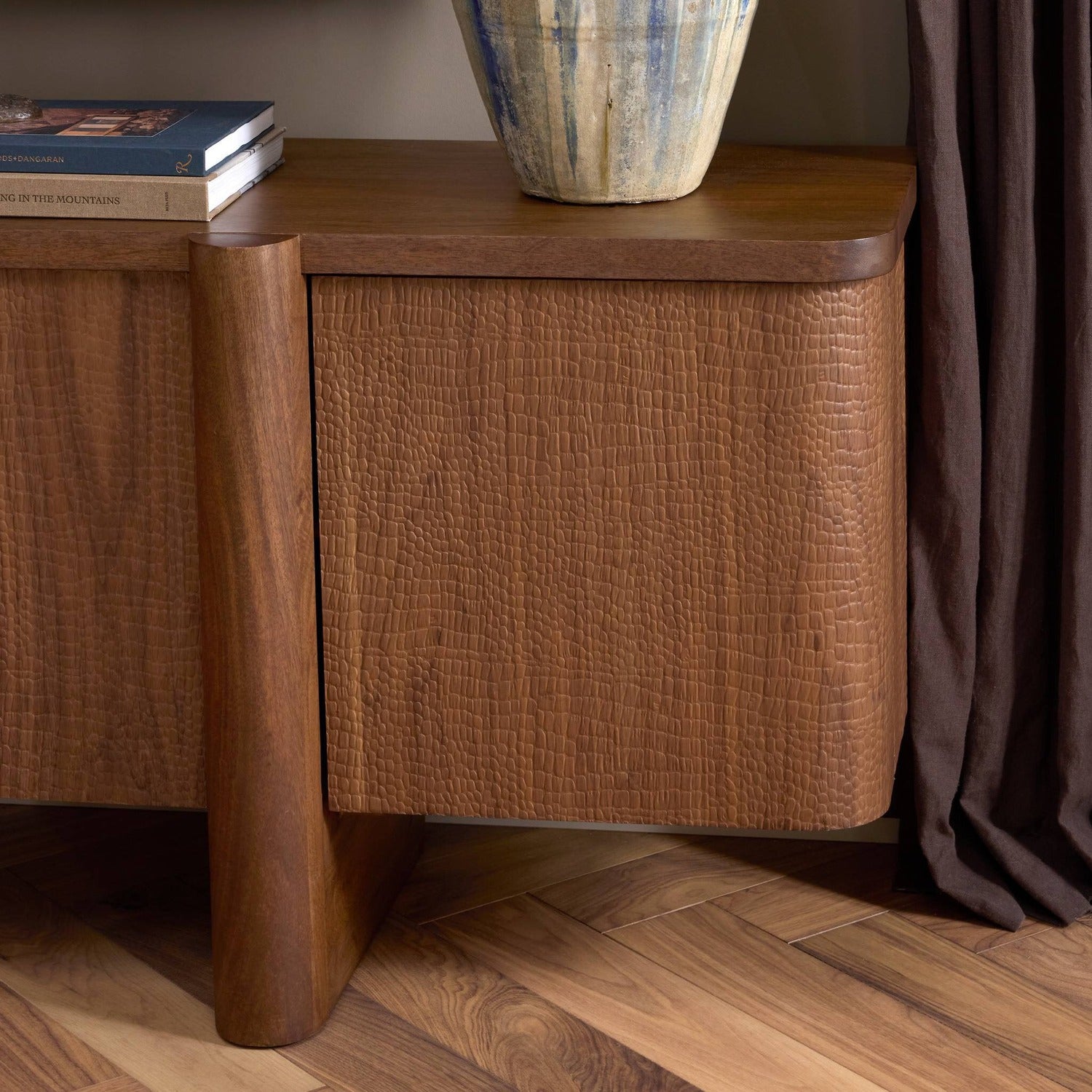 Four Hands Baxter Weathered Mango Solid Media Console