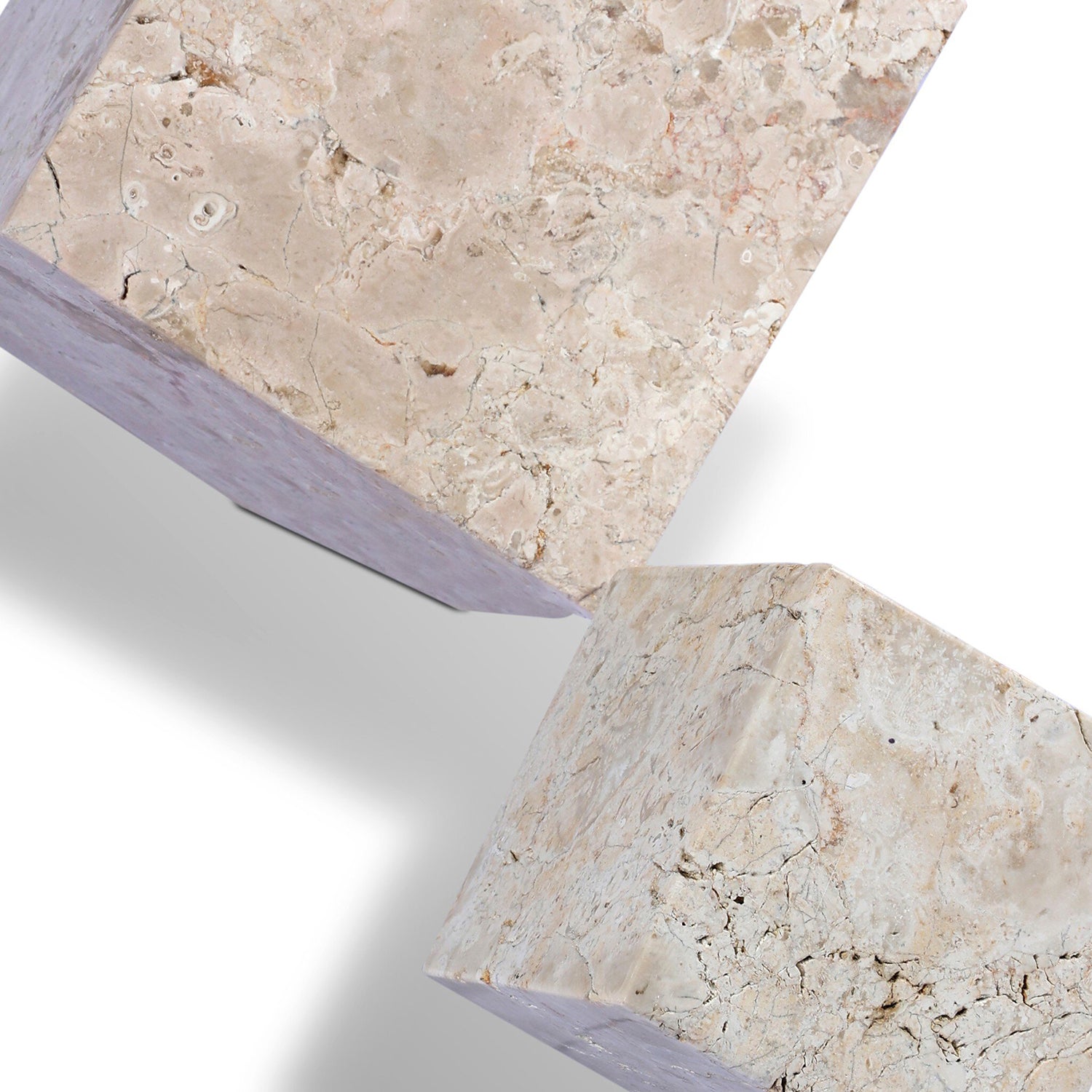Four Hands Travertine Cube Sculpture Set