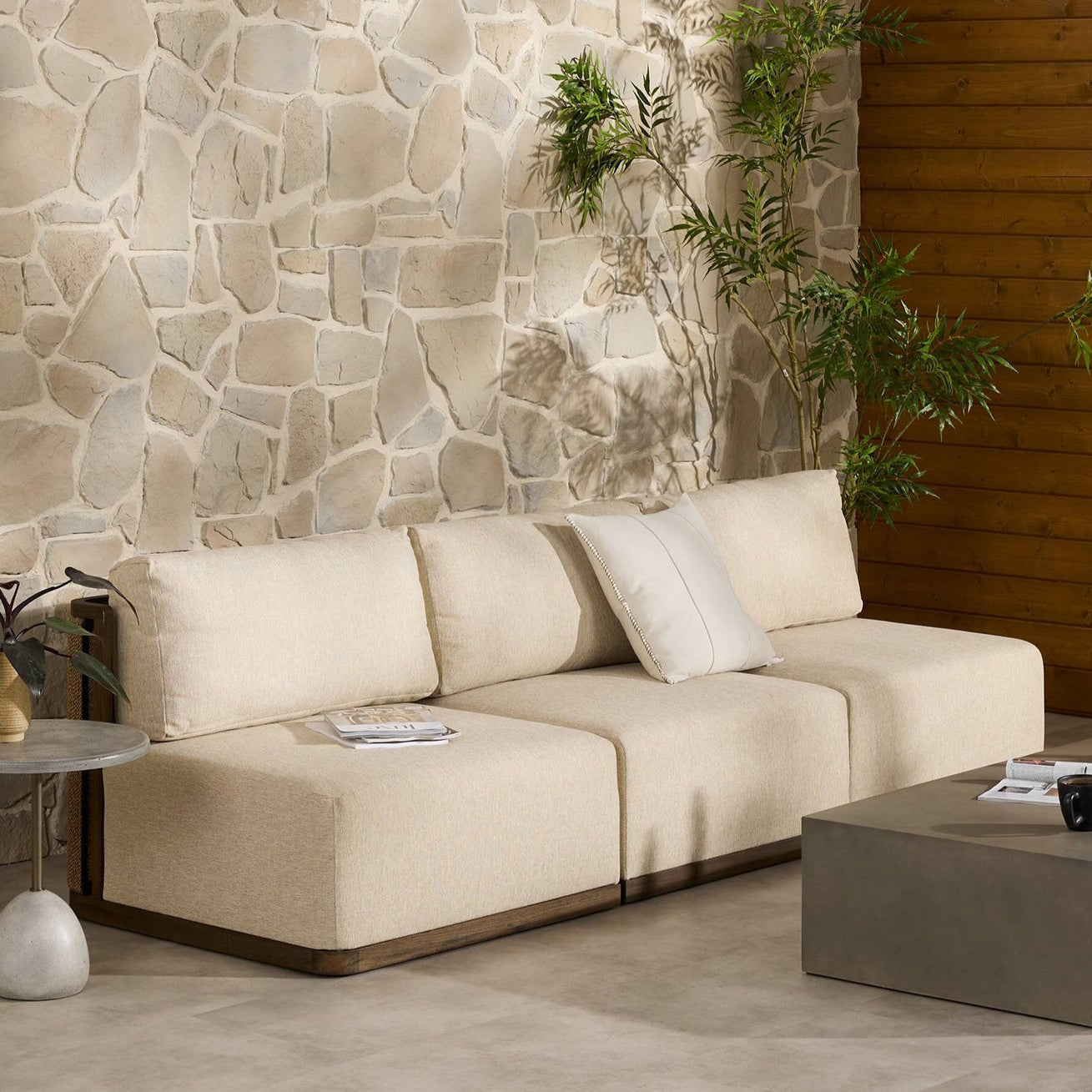 Four Hands Brio Outdoor 3 Piece Sectional Sofa