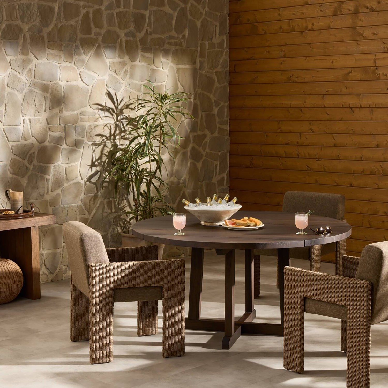 Four Hands Indie Outdoor Round Dining Table
