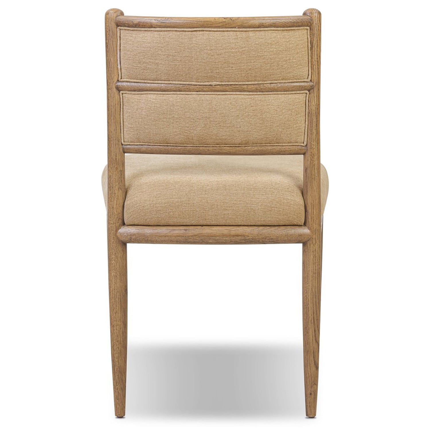 Four Hands Artie Dining Chair in Laughlin Natural on amber oak, back view