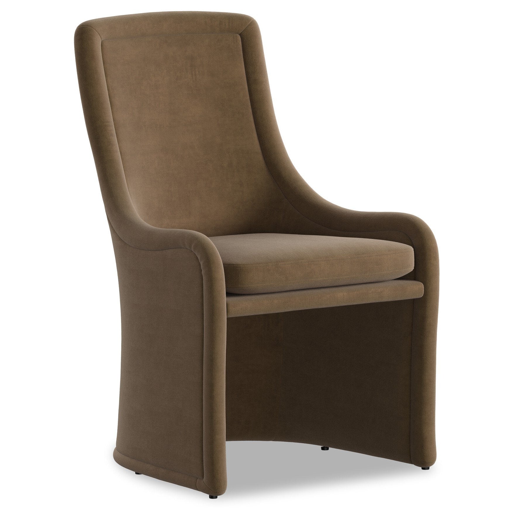 Four Hands Blaire Monte Mushroom Dining Chair — styled view
