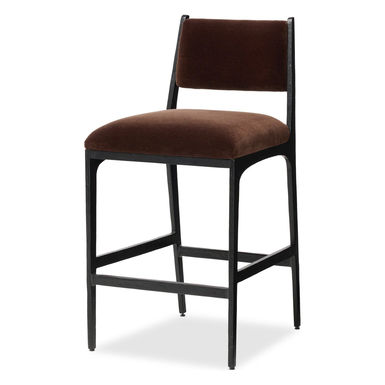 Four Hands Valeene Monte Chocolate Counter Stool Set of 2