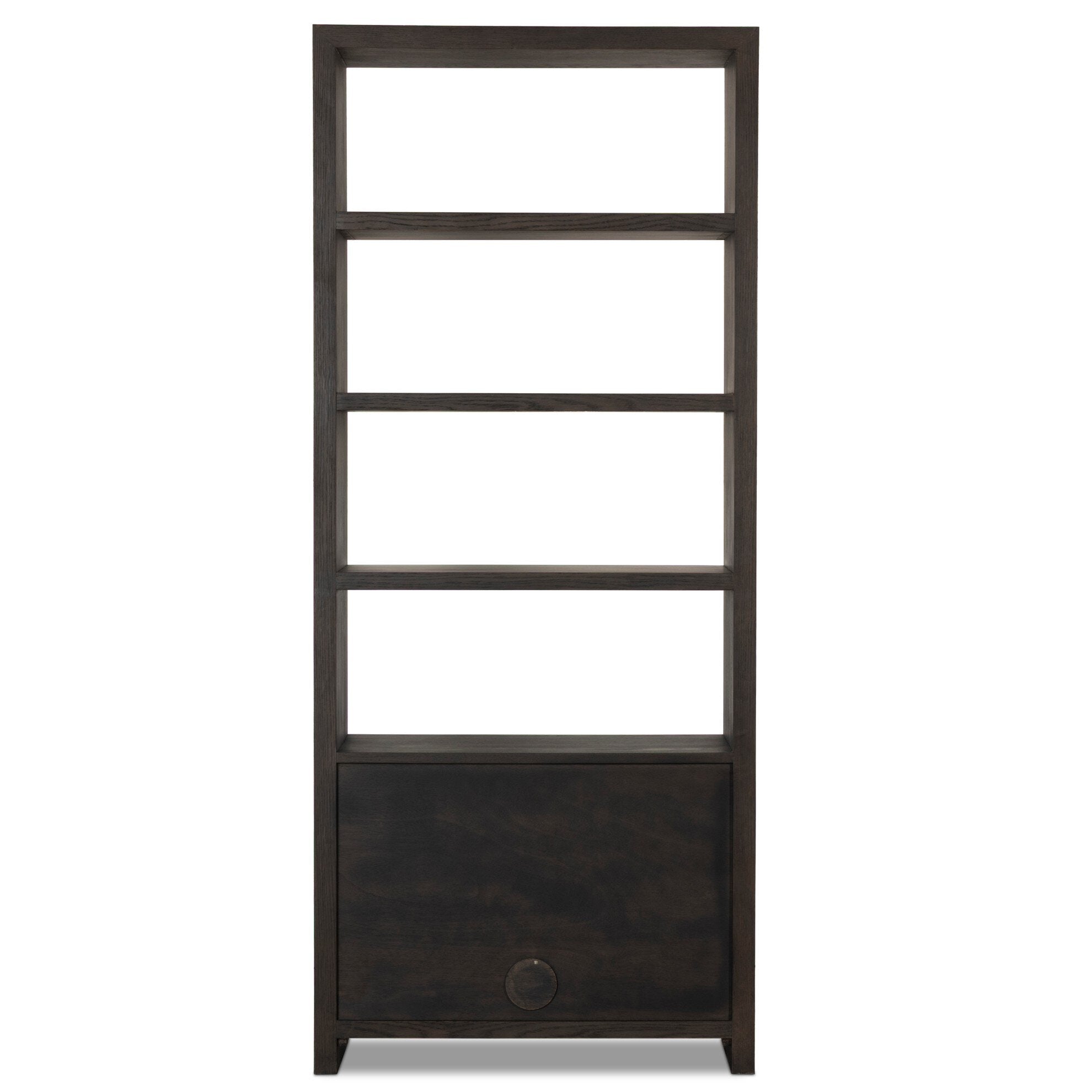 Four Hands Arlington Espresso Oak 2-Door Bookcase back view