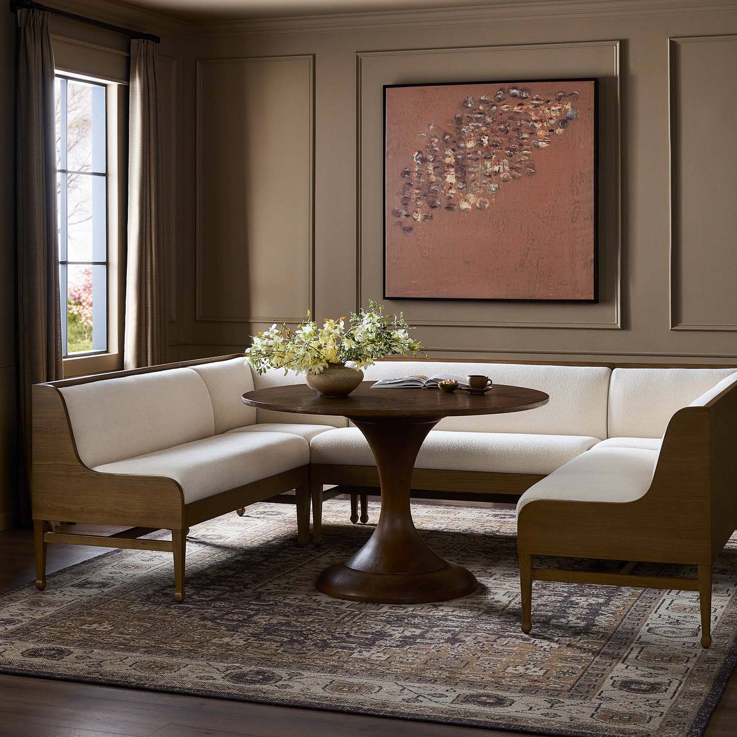 Four Hands Priscilla U Shape Dining Banquette