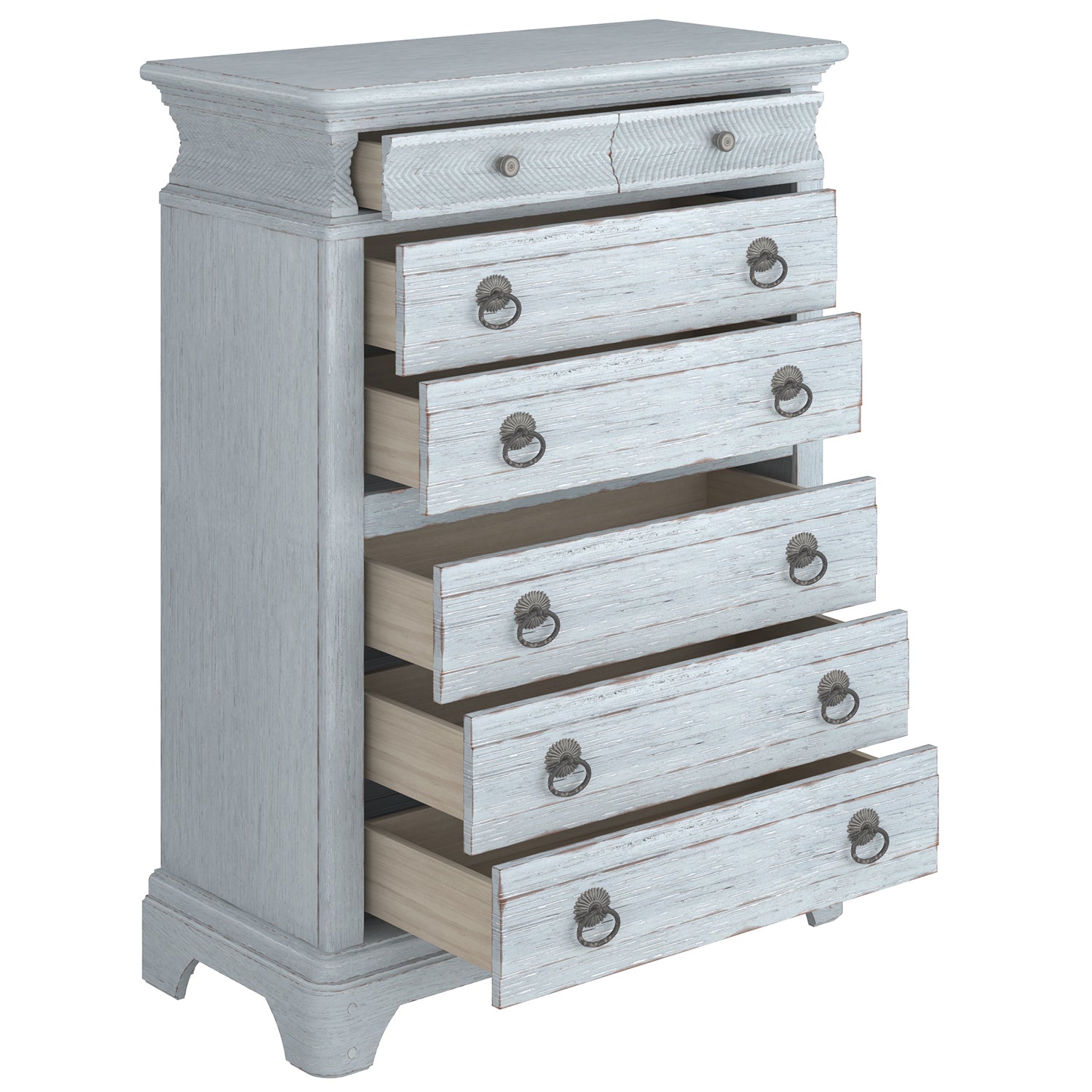 A.R.T. Furniture Summer Creek Shutter Blue 8 Drawer Chest