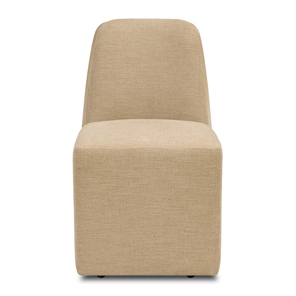 Four Hands Hemphill Dining Chair Set of 2 in Laughlin Natural with smoked oak back, front view