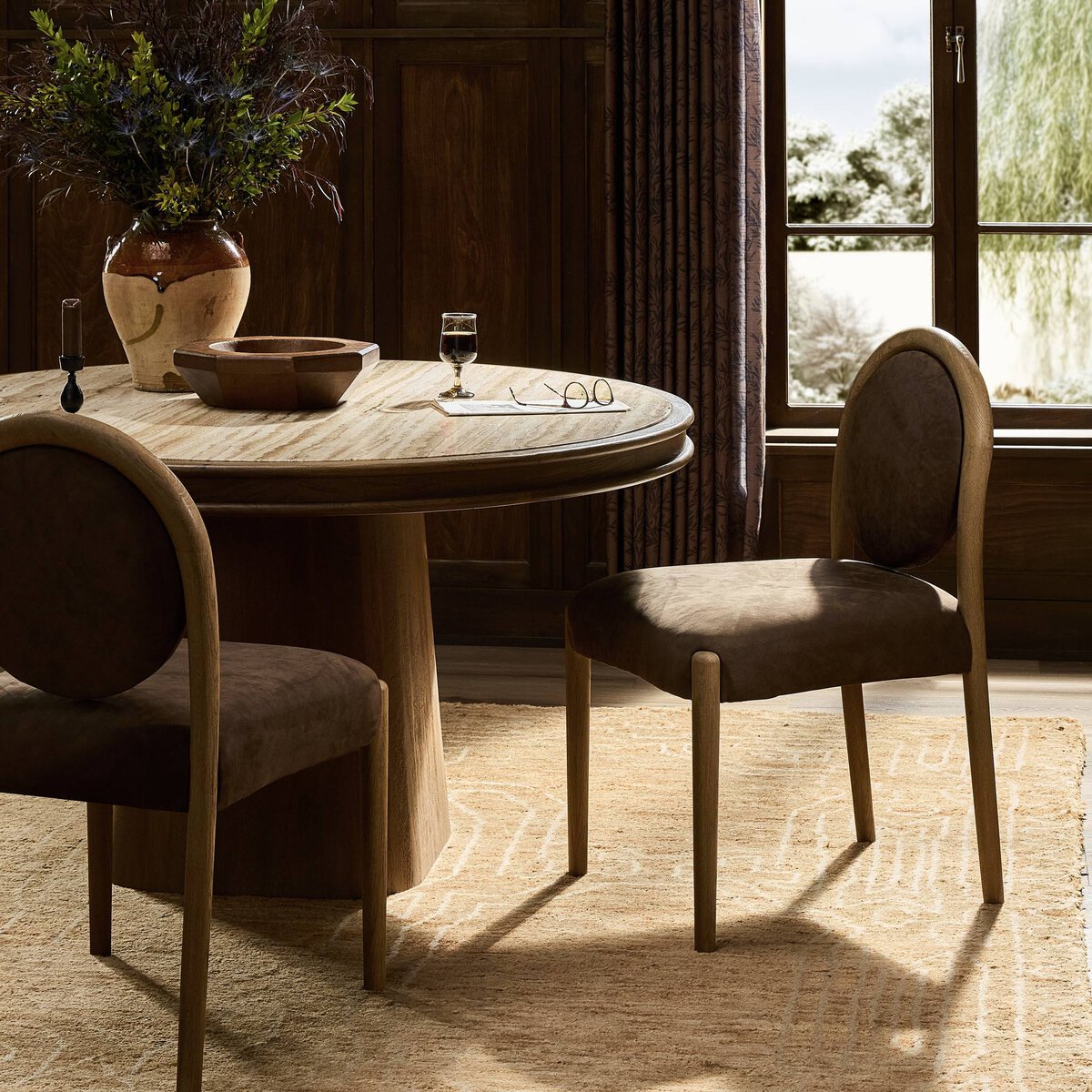 Four Hands Prentiss Nubuck Cigar Dining Chair