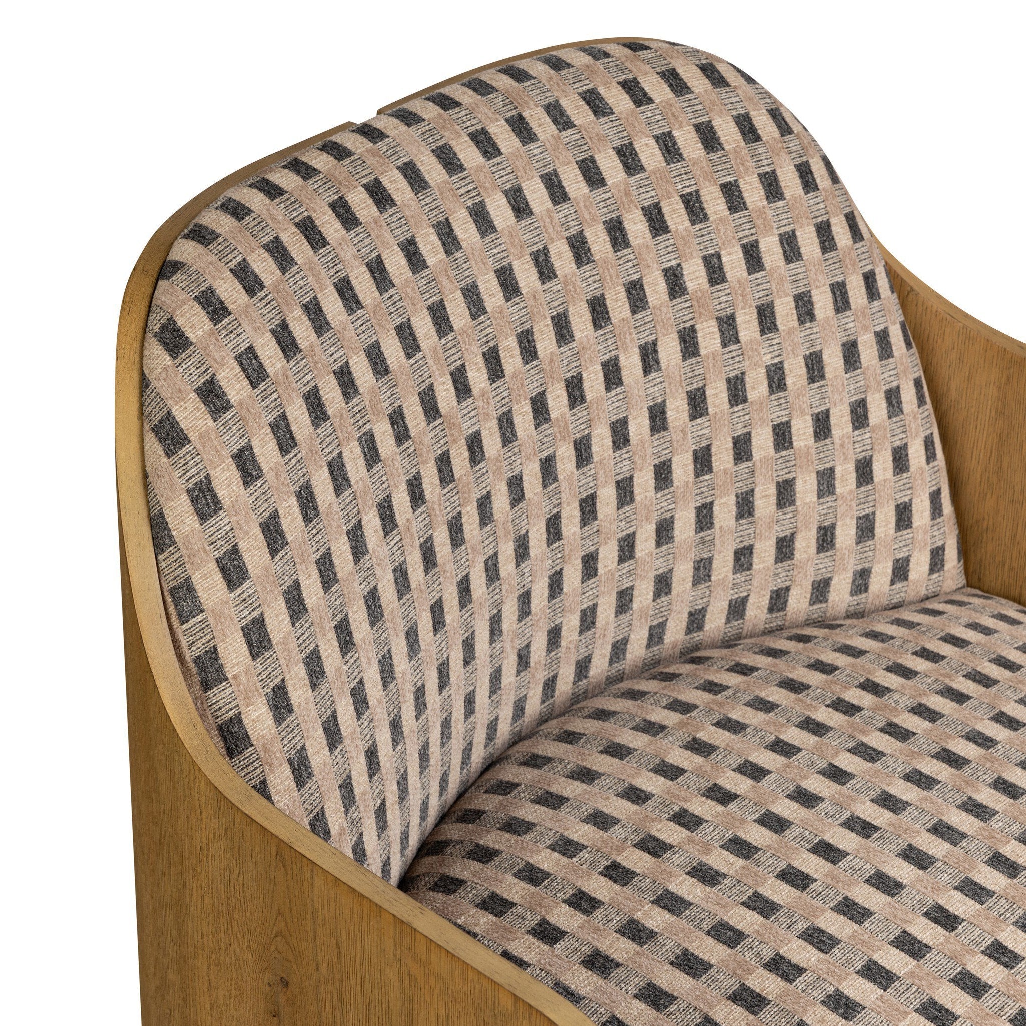 Four Hands Hemphill Firefinch Fawn Swivel Chair — Aged Smoked Oak