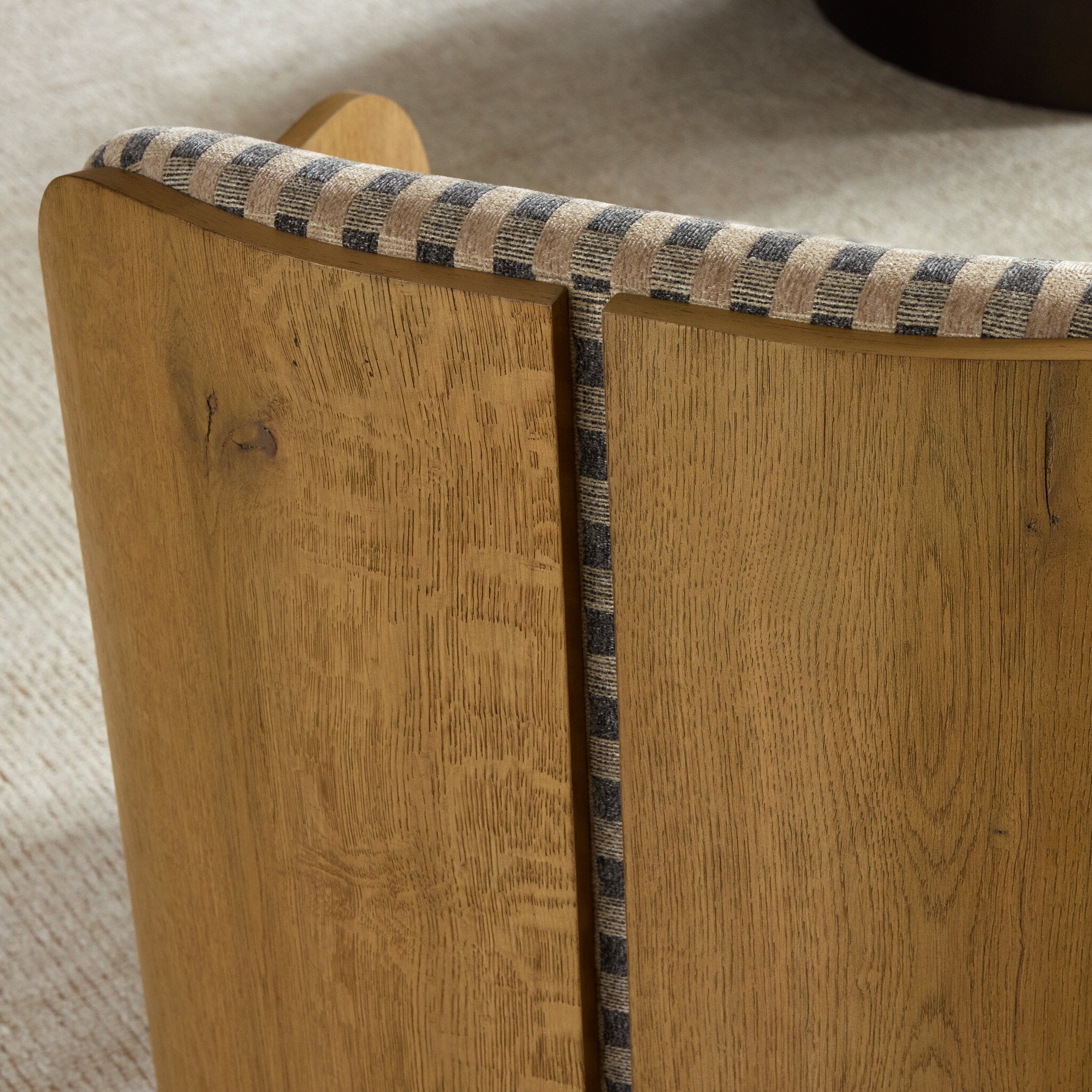 Four Hands Hemphill Firefinch Fawn Swivel Chair — material close-up