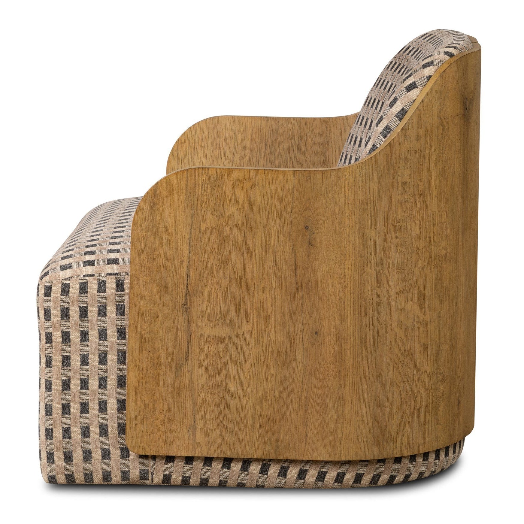 Four Hands Hemphill Firefinch Fawn Swivel Chair side profile