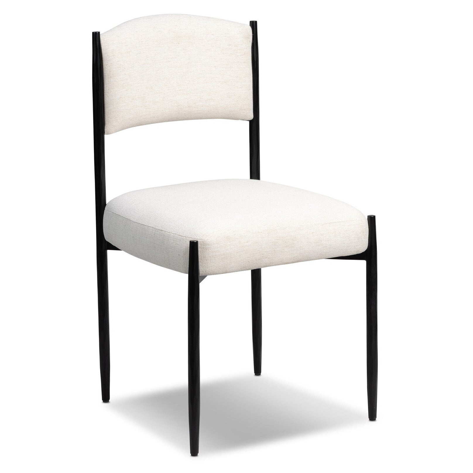 Four Hands Bellaire Crypton Nomad Snow Dining Chair - styled view
