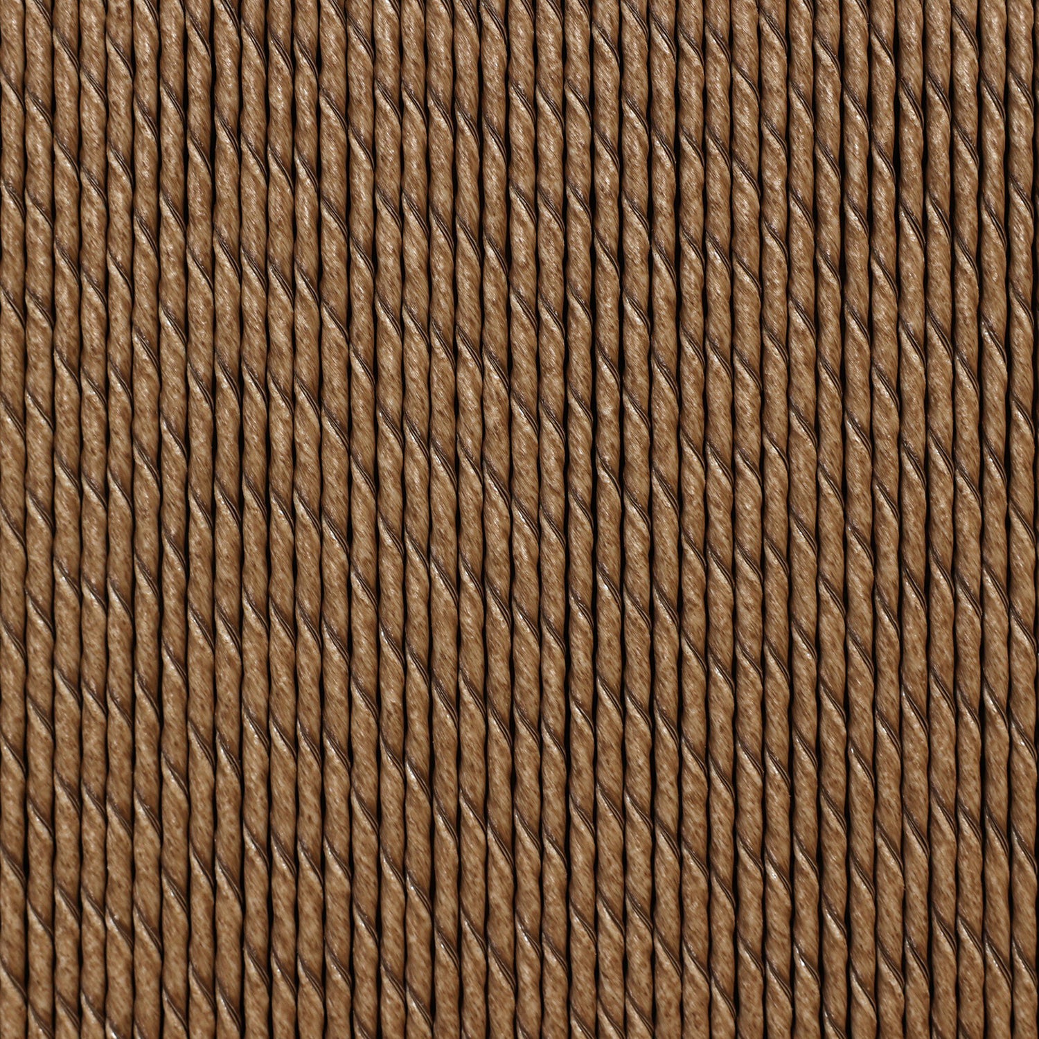 Four Hands Boda Outdoor Chair in teak with faux hyacinth weave and beige cushion, close-up detail, view 8