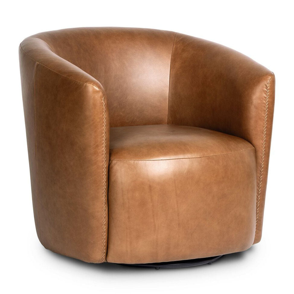 Four Hands Salena Sonoma Chestnut Swivel Chair