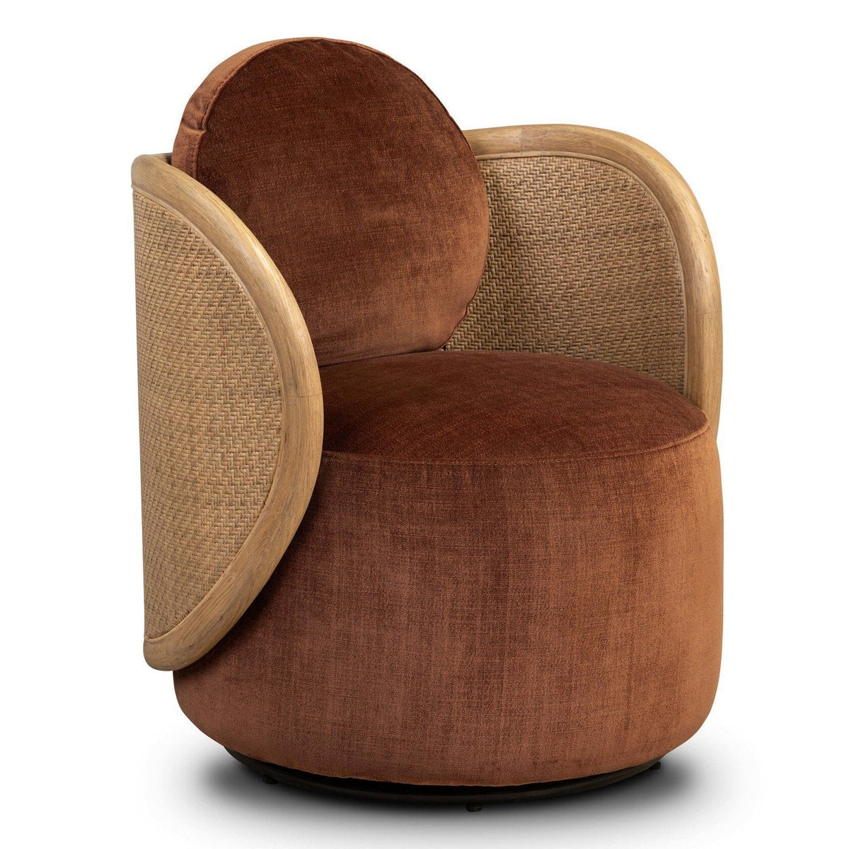 Four Hands Roslin Altair Sienna Swivel Chair - styled view