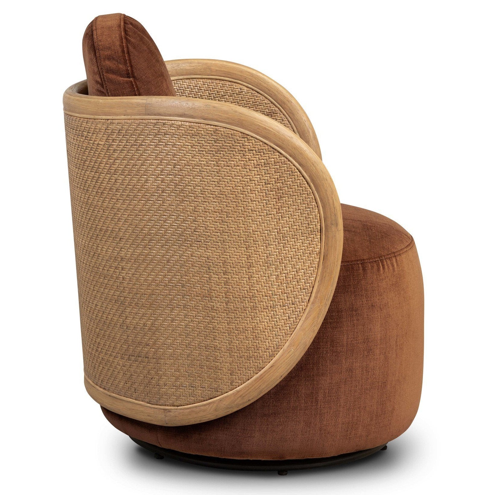 Four Hands Roslin Altair Sienna Swivel Chair - side profile