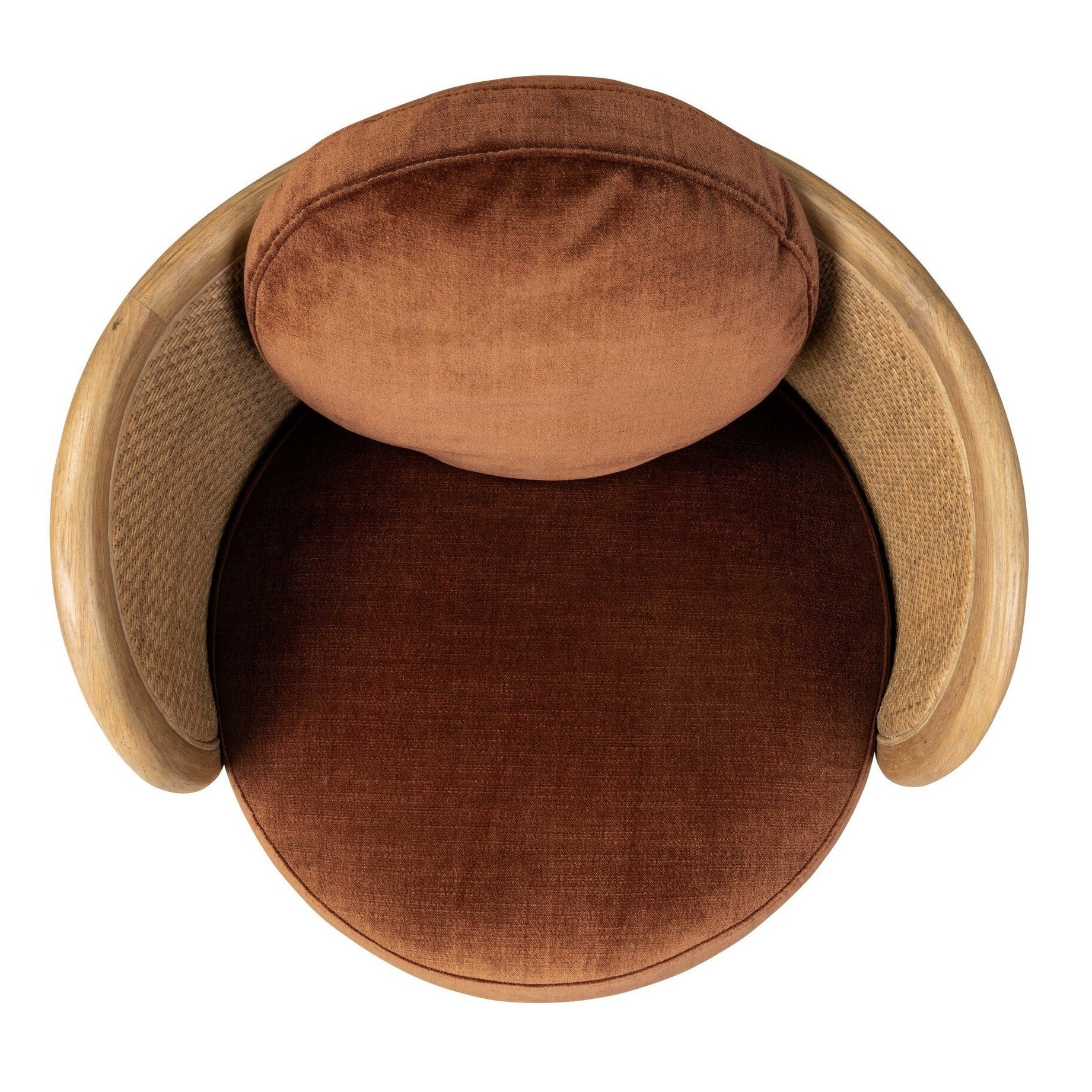 Four Hands Roslin Altair Sienna Swivel Chair - top-down view