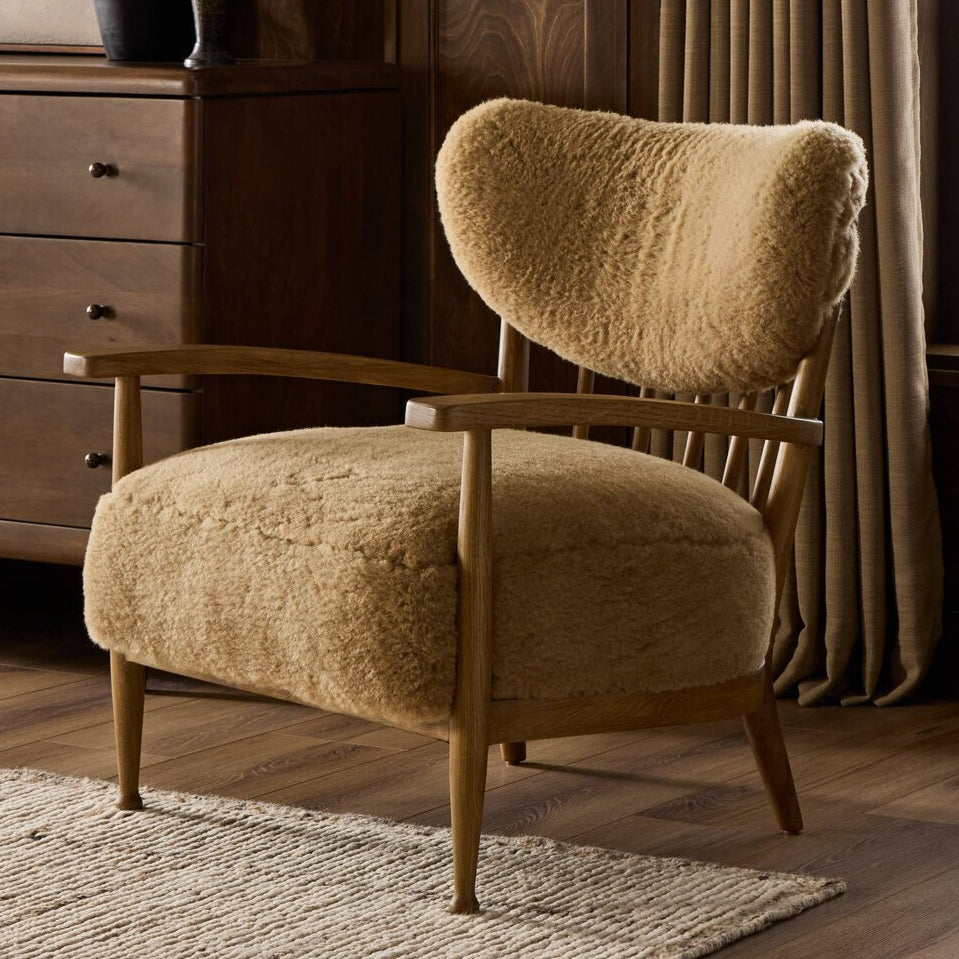 Four Hands Marisol Desert Shearling Chair