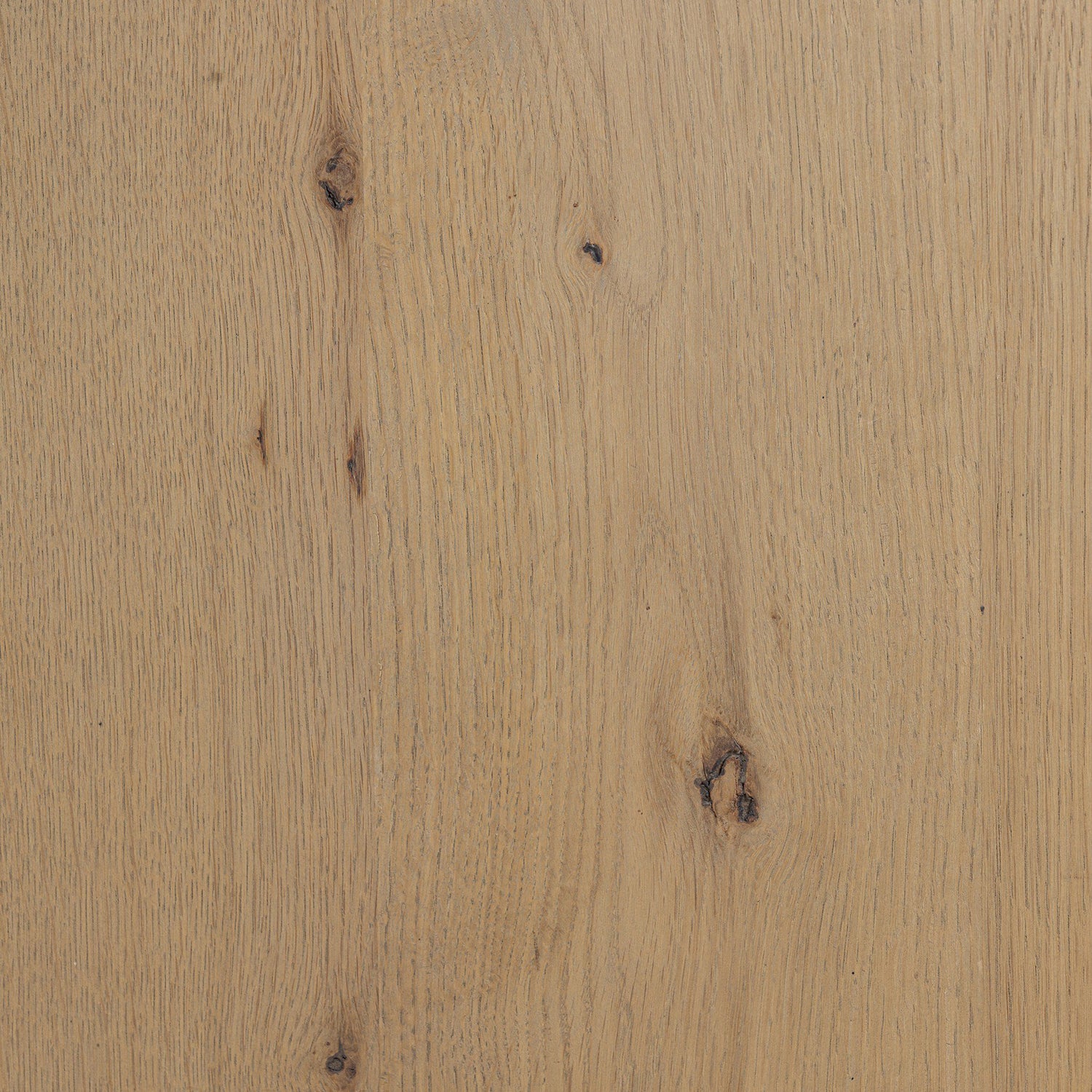 Four Hands Nico Desk in natural oak with leather inlay top, close-up detail of leather inlay and oak grain, view 6