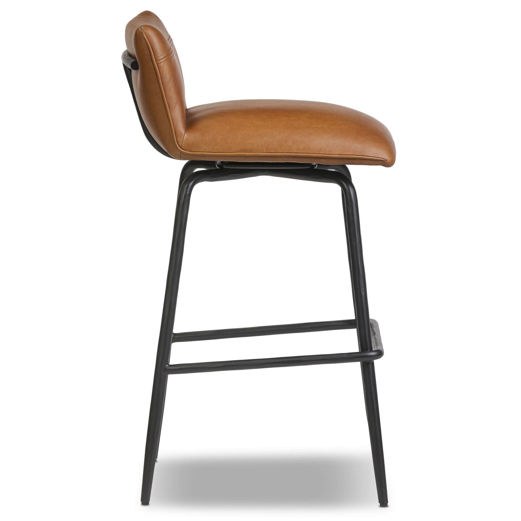 Four Hands Ridley Sonoma Chestnut Swivel Bar Stool - side profile