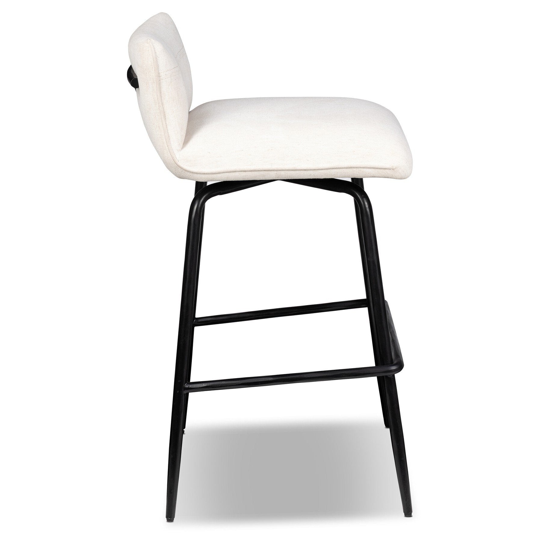 Four Hands Ridley Crypton Nomad Snow Swivel Bar Stool - side profile