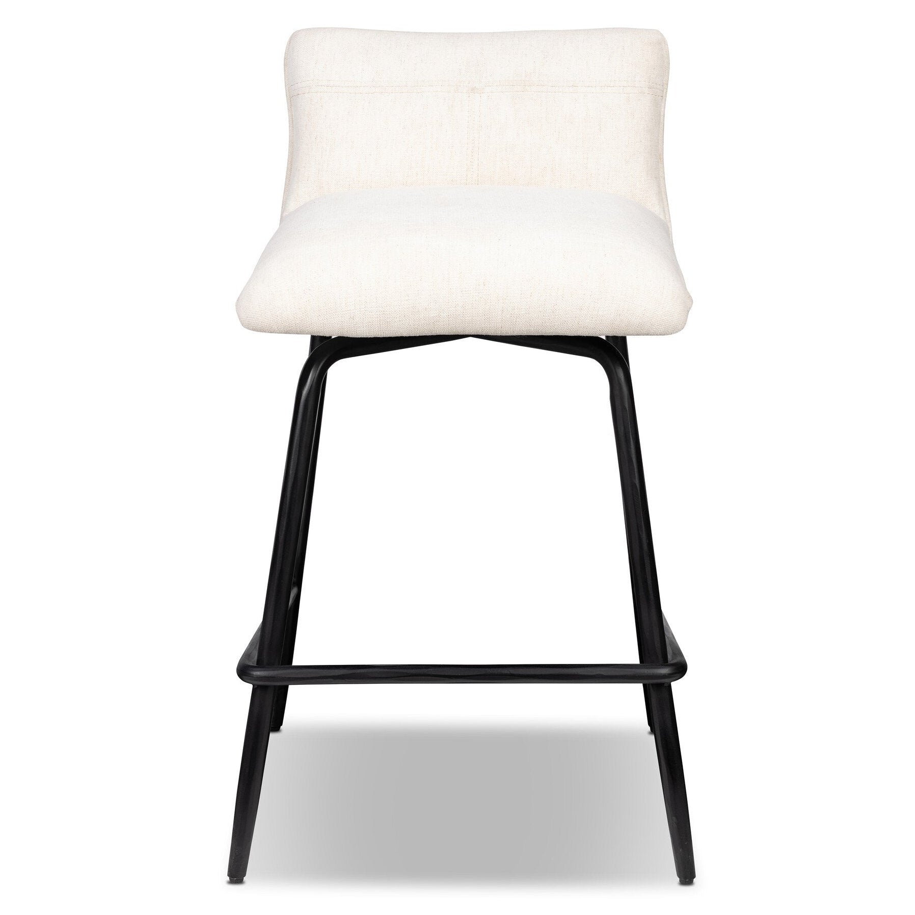 Four Hands Ridley Crypton Nomad Snow Swivel Counter Stool - front view