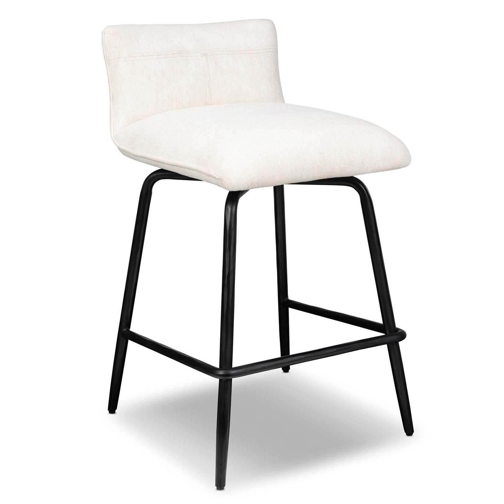 Four Hands Ridley Crypton Nomad Snow Swivel Counter Stool - styled view