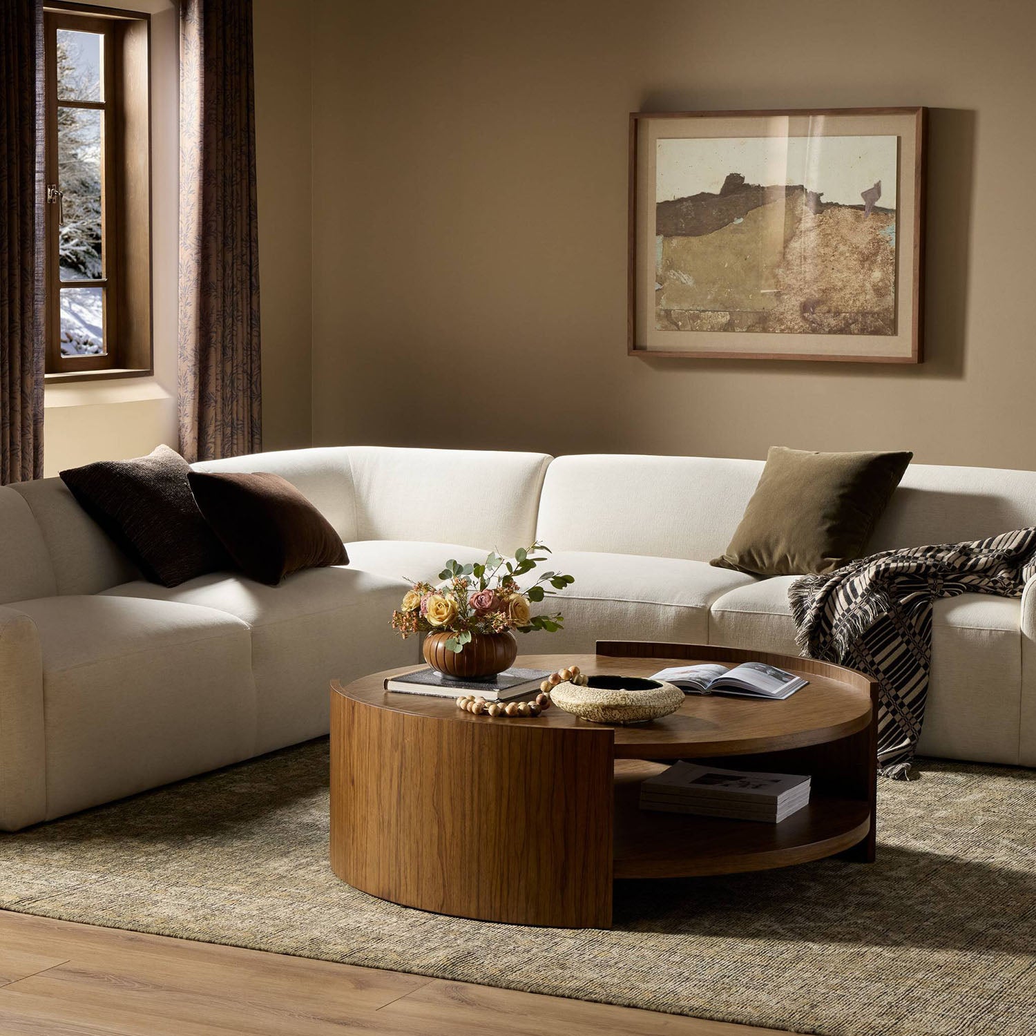 Four Hands Damari Round Coffee Table