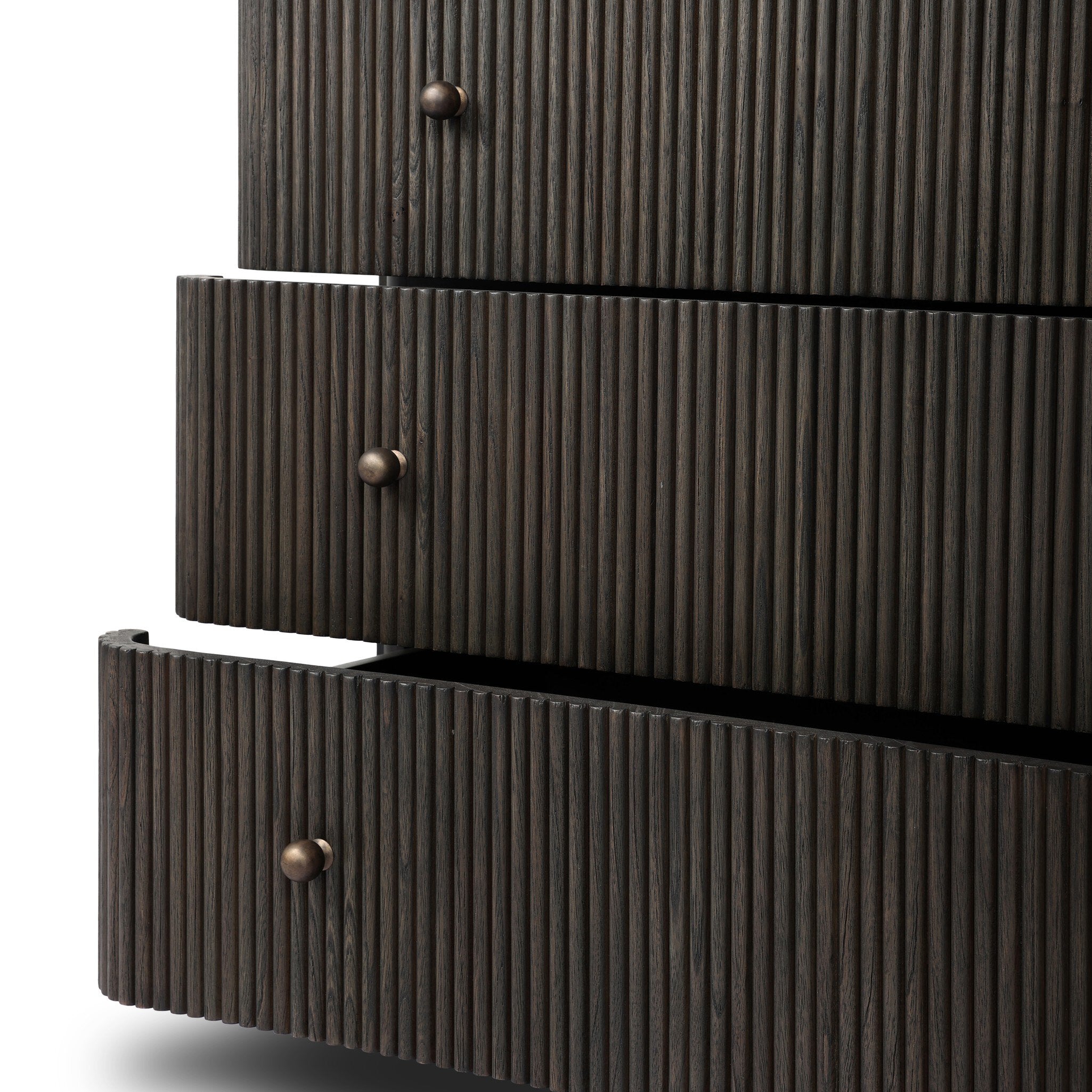 Four Hands Ona Smoked Black Mindi 6-Drawer Dresser - detail view 5