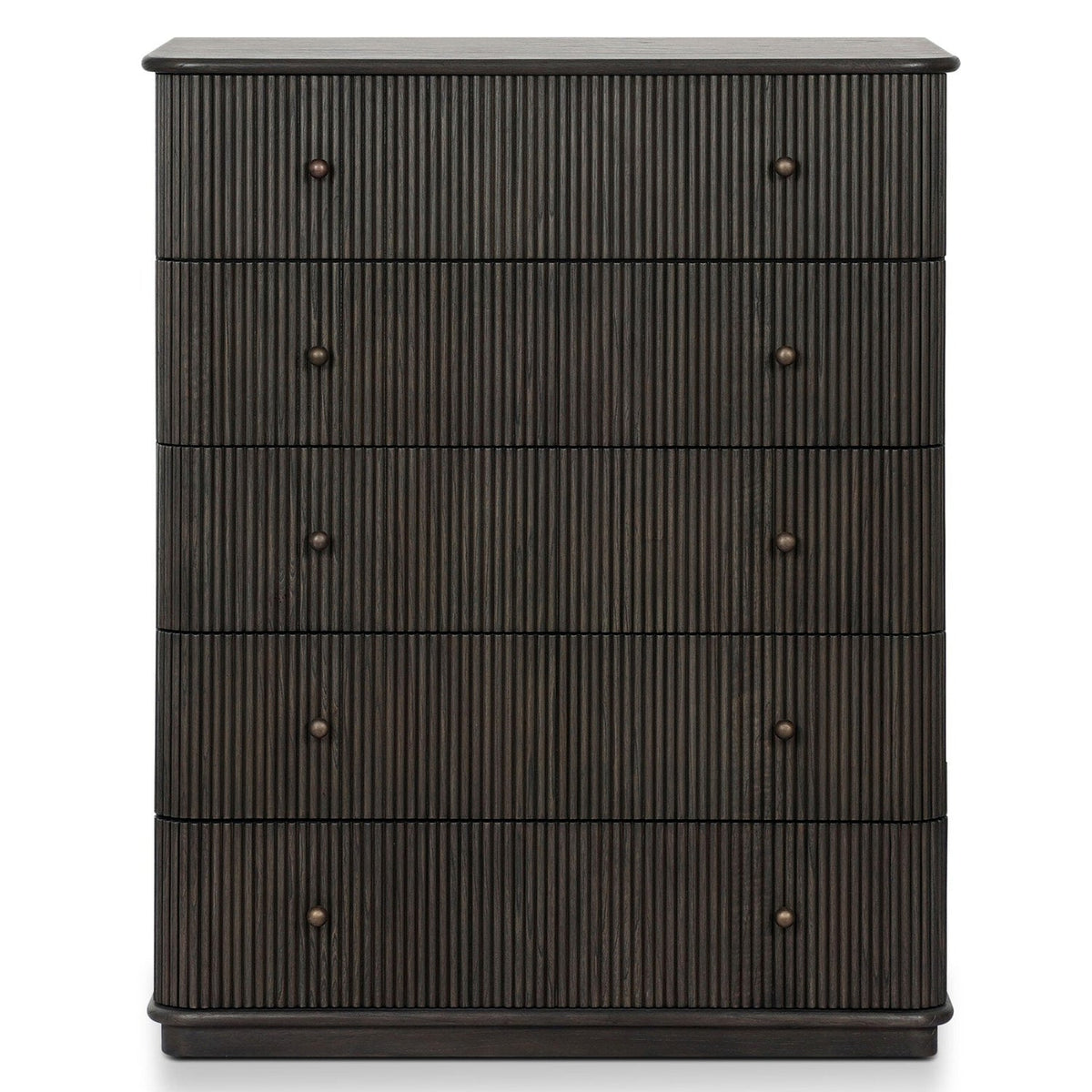 Four Hands Ona Smoked Black Mindi Tall Dresser - front view