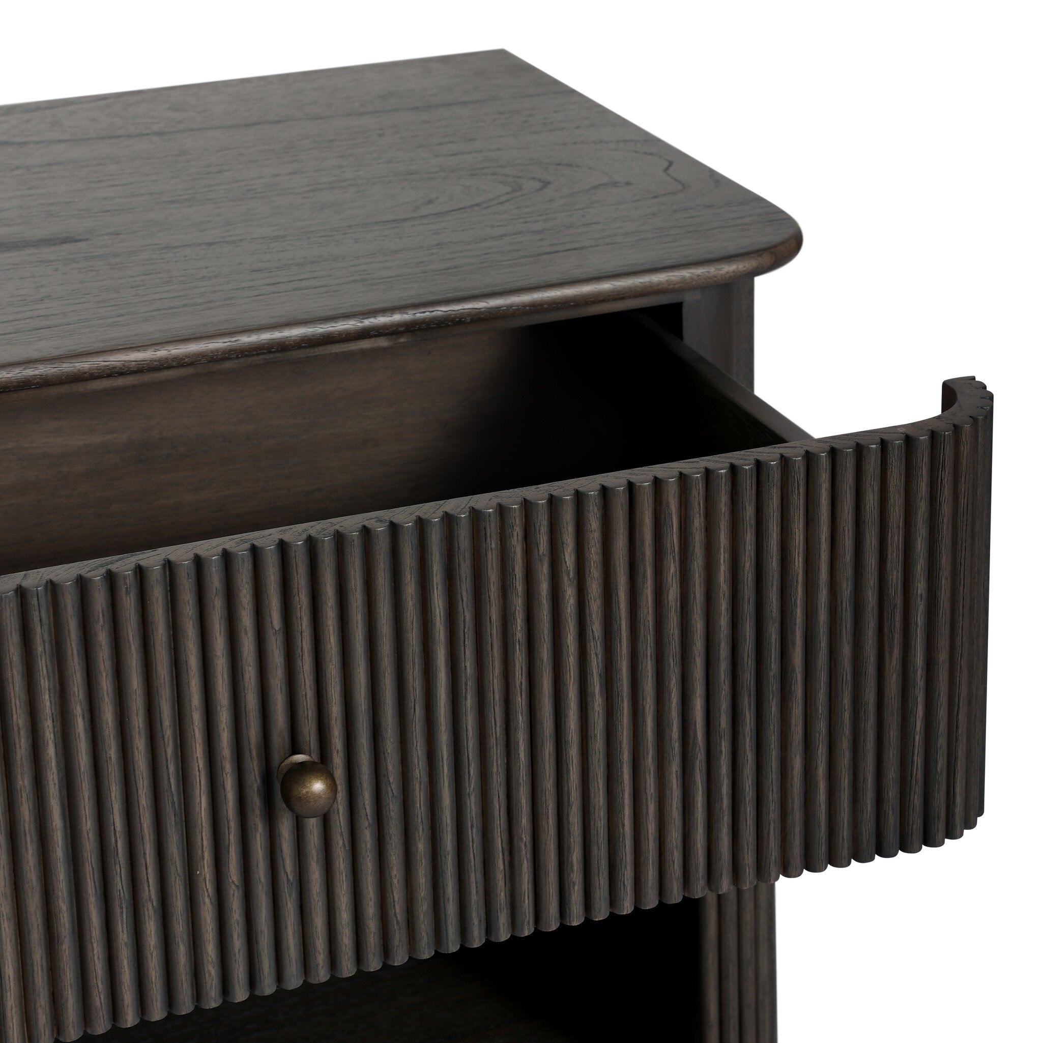 Four Hands Ona Smoked Black Mindi Nightstand - detail view 2