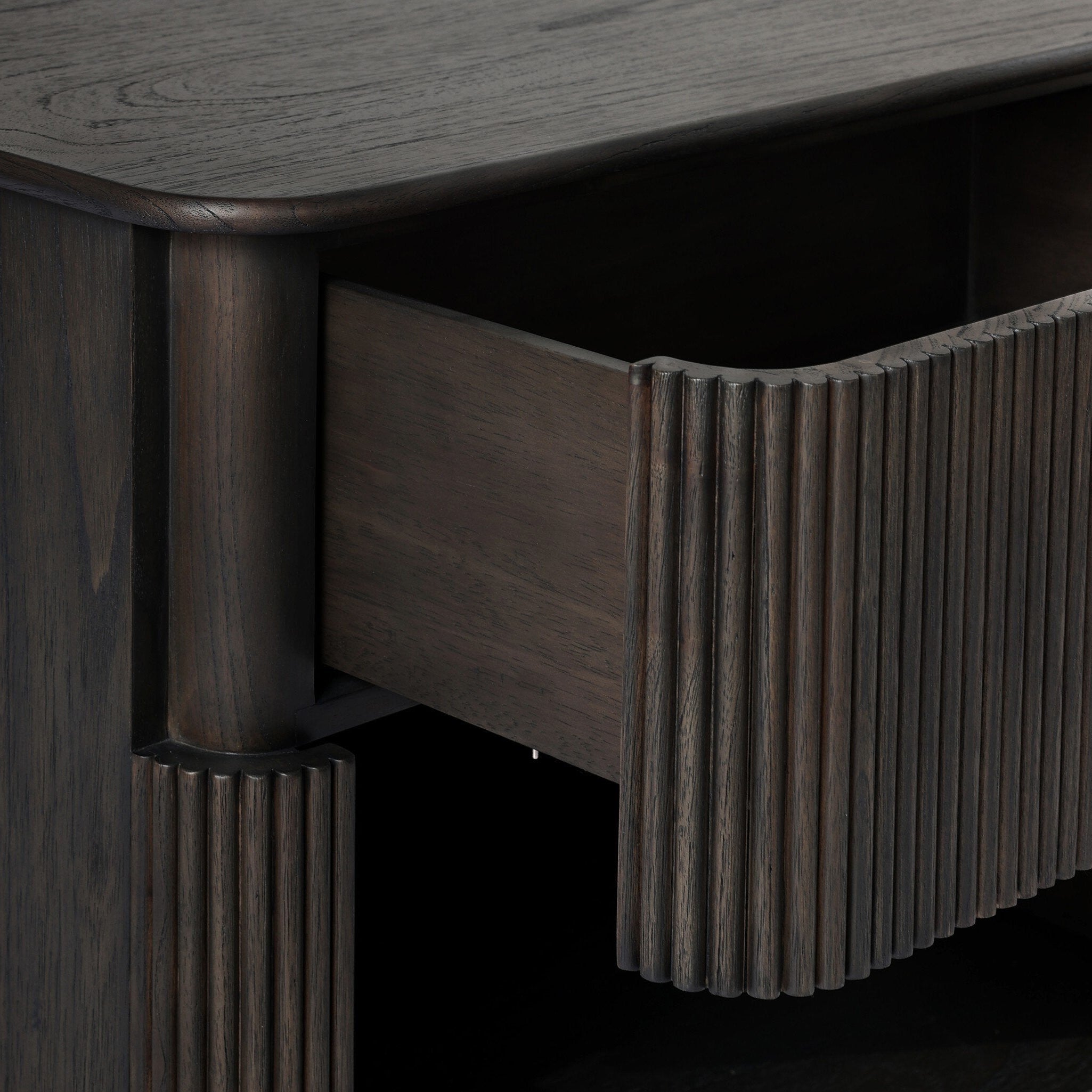 Four Hands Ona Smoked Black Mindi Nightstand - detail view 3