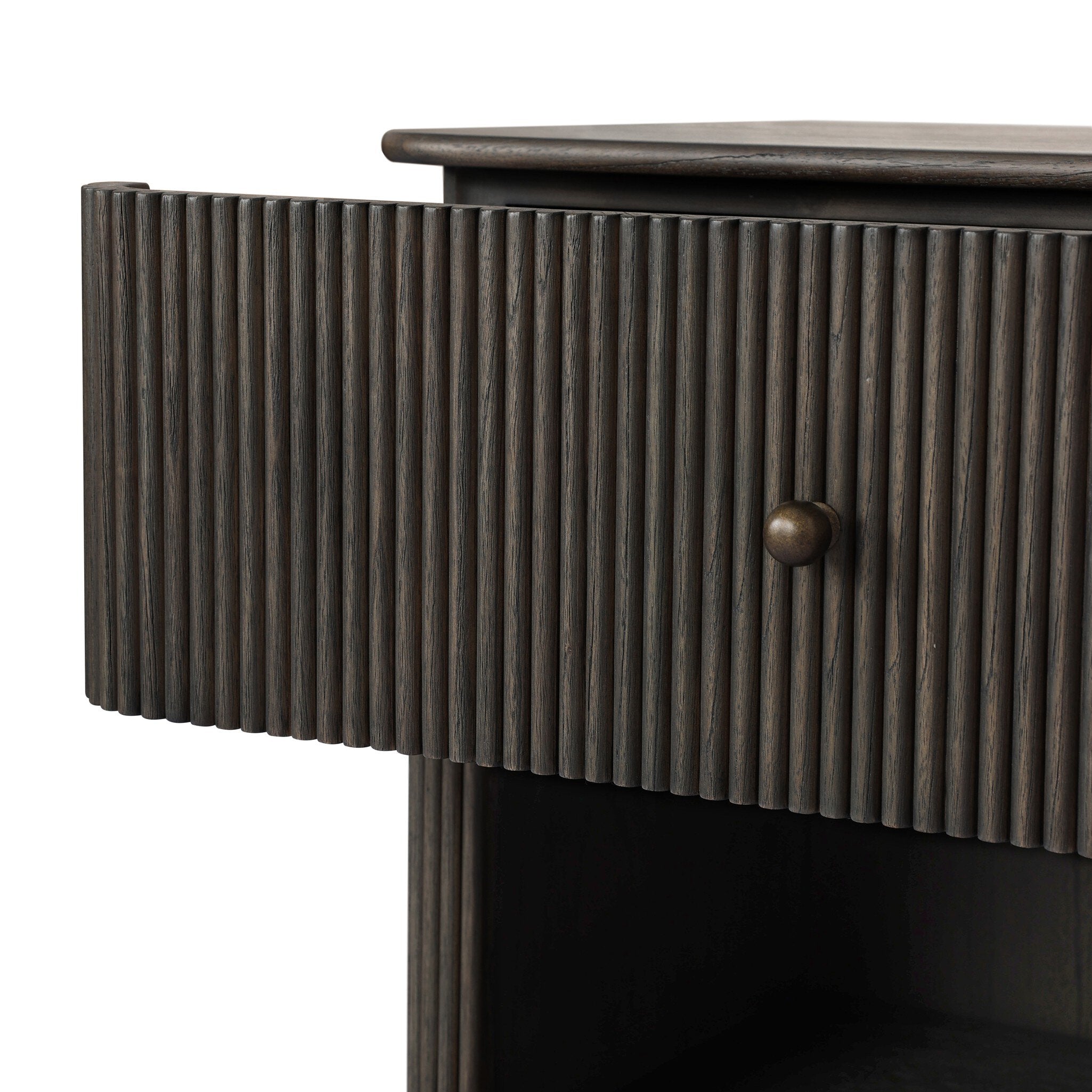 Four Hands Ona Smoked Black Mindi Nightstand - detail view 6