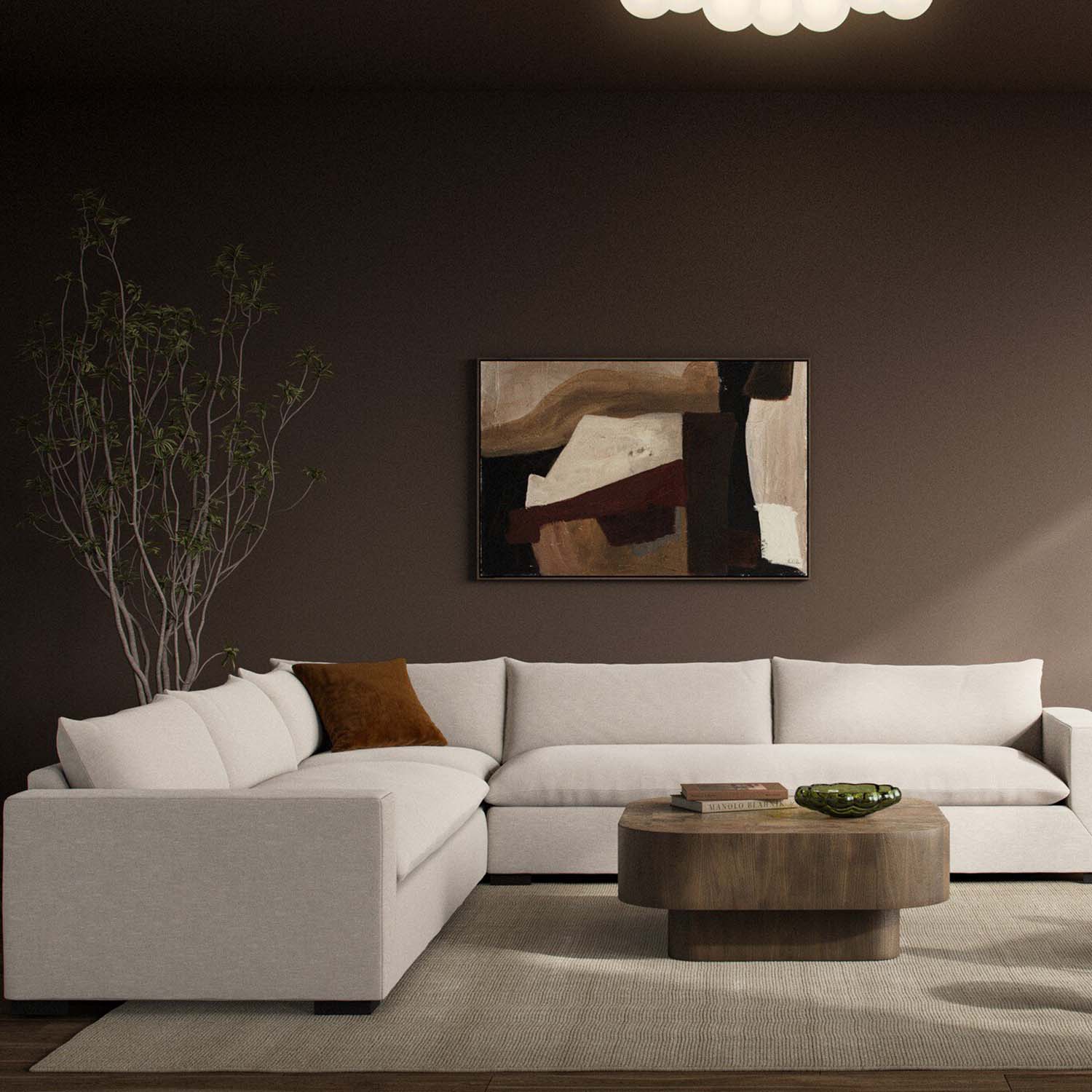 Four Hands Grant 3 Piece Sectional Sofa with Arms