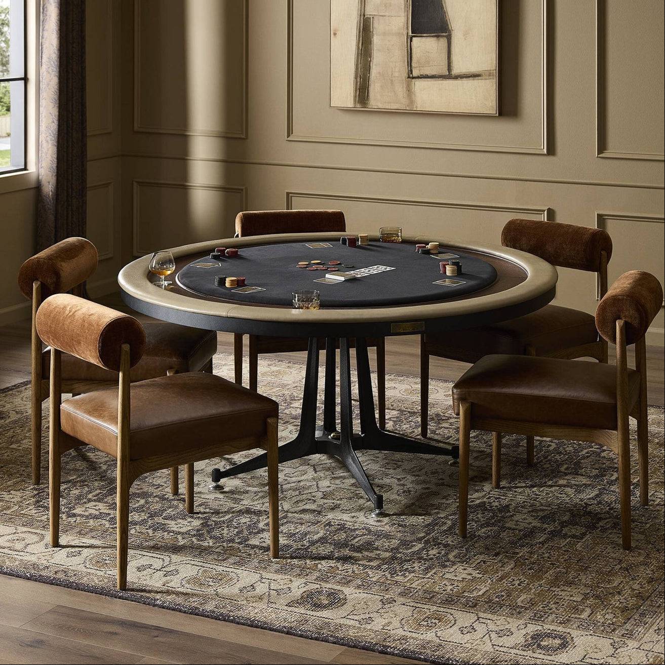 Four Hands District Eight Poker Table