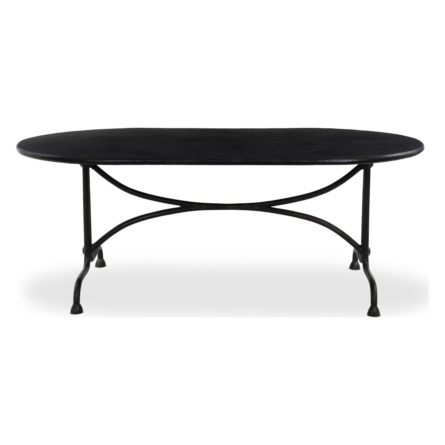 Four Hands Lenoir Distressed Bronze 76in Outdoor Dining Table