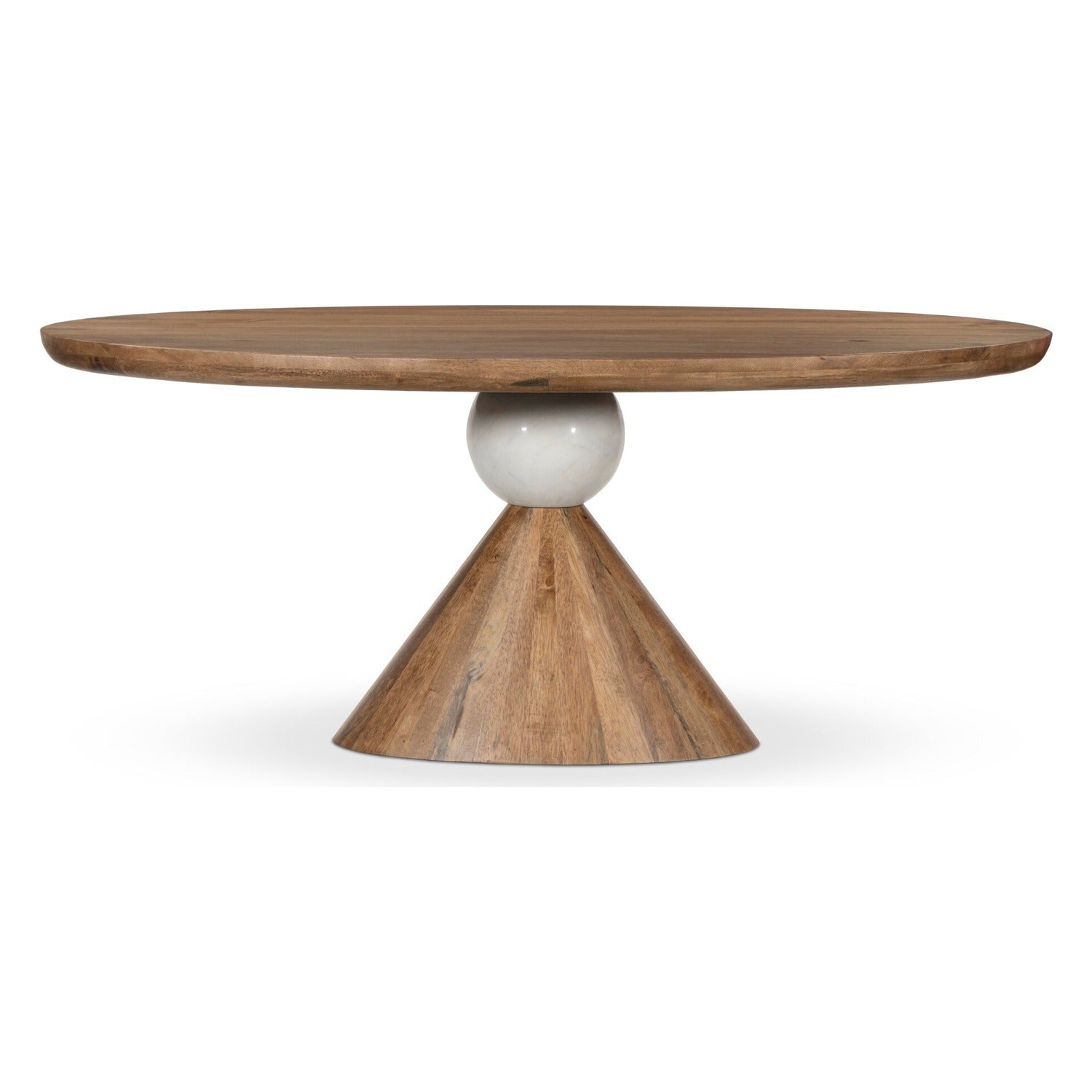 Four Hands Bibianna Honed White Oval Dining Table