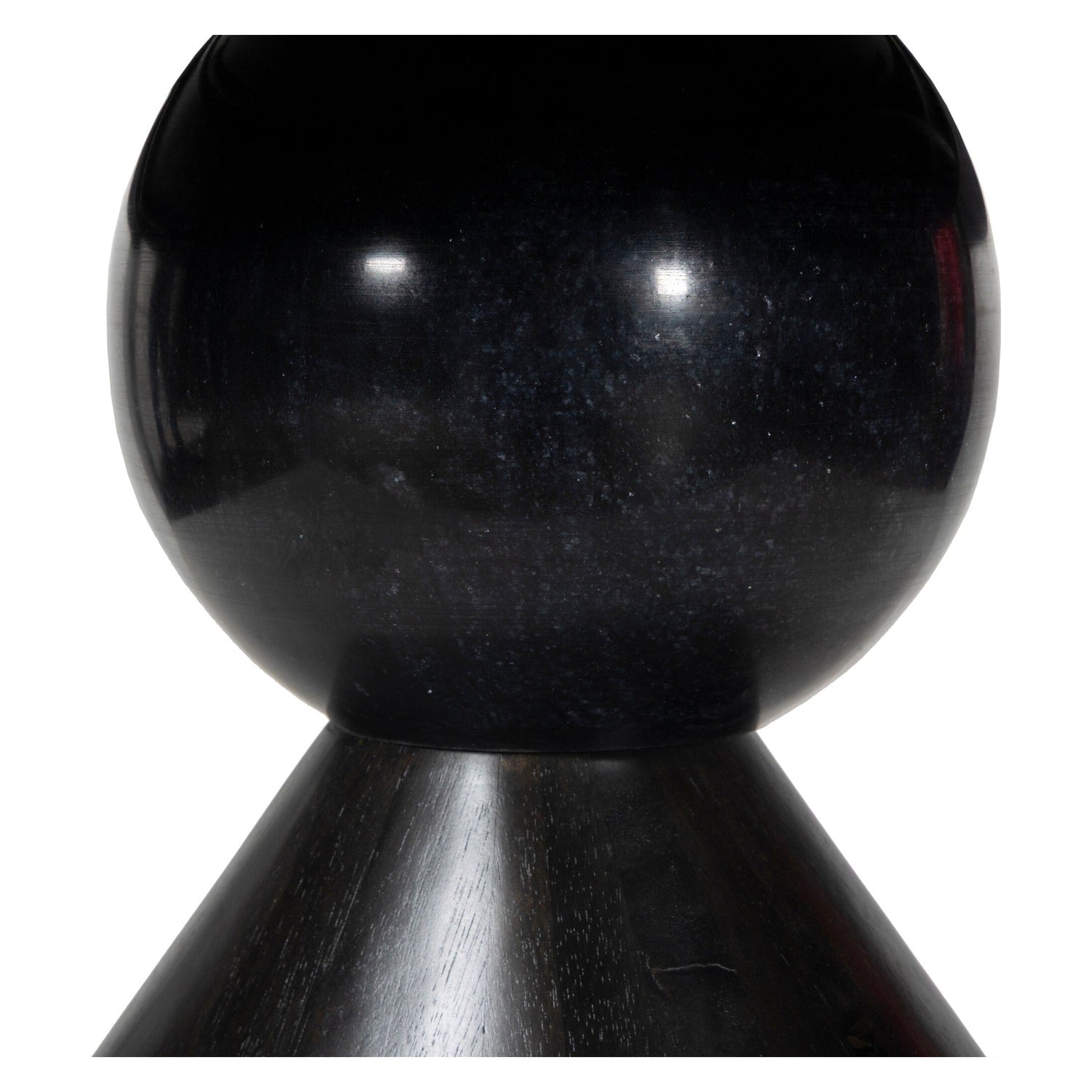 Four Hands Bibianna Worn Black Parawood Oval Dining Table