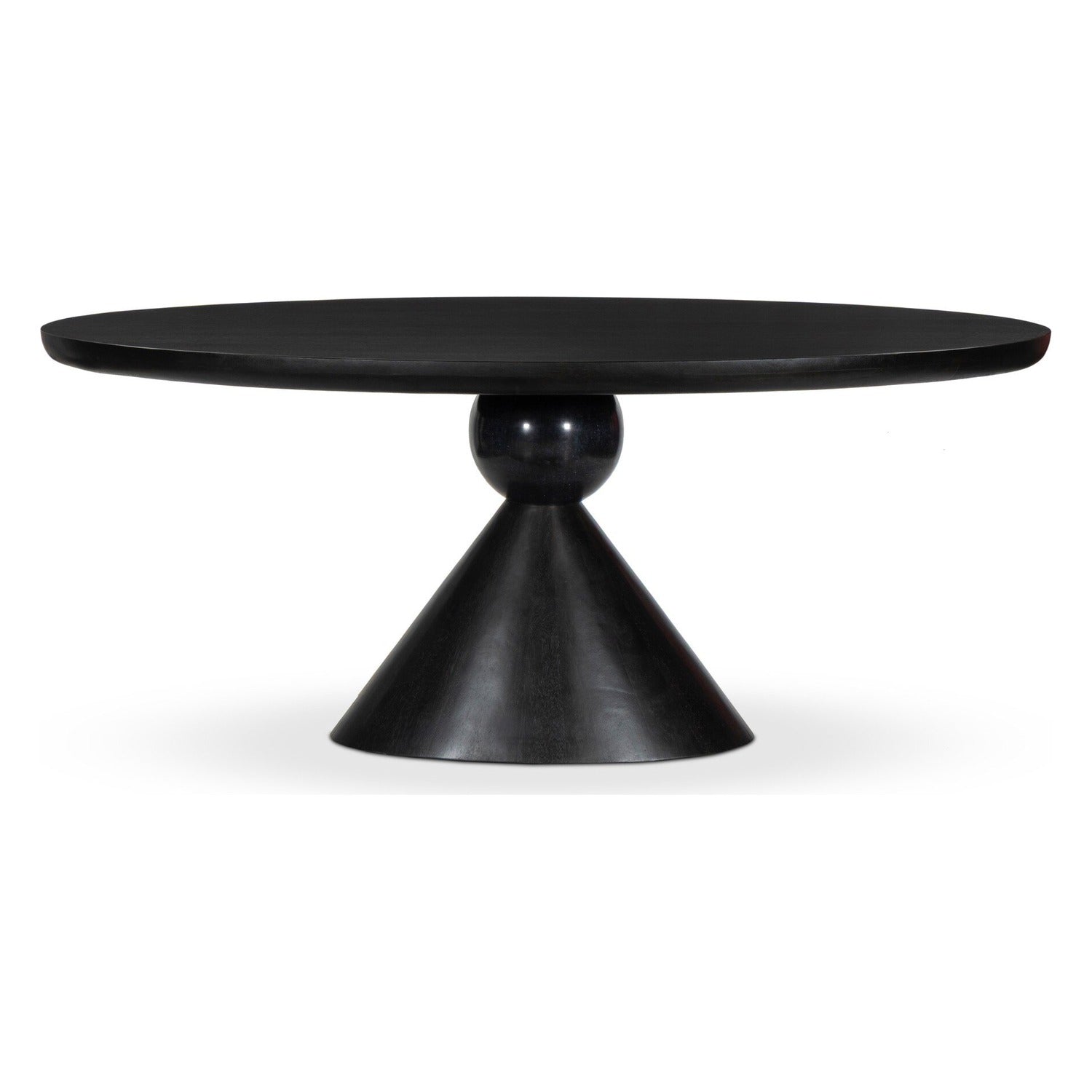 Four Hands Bibianna Worn Black Parawood Oval Dining Table
